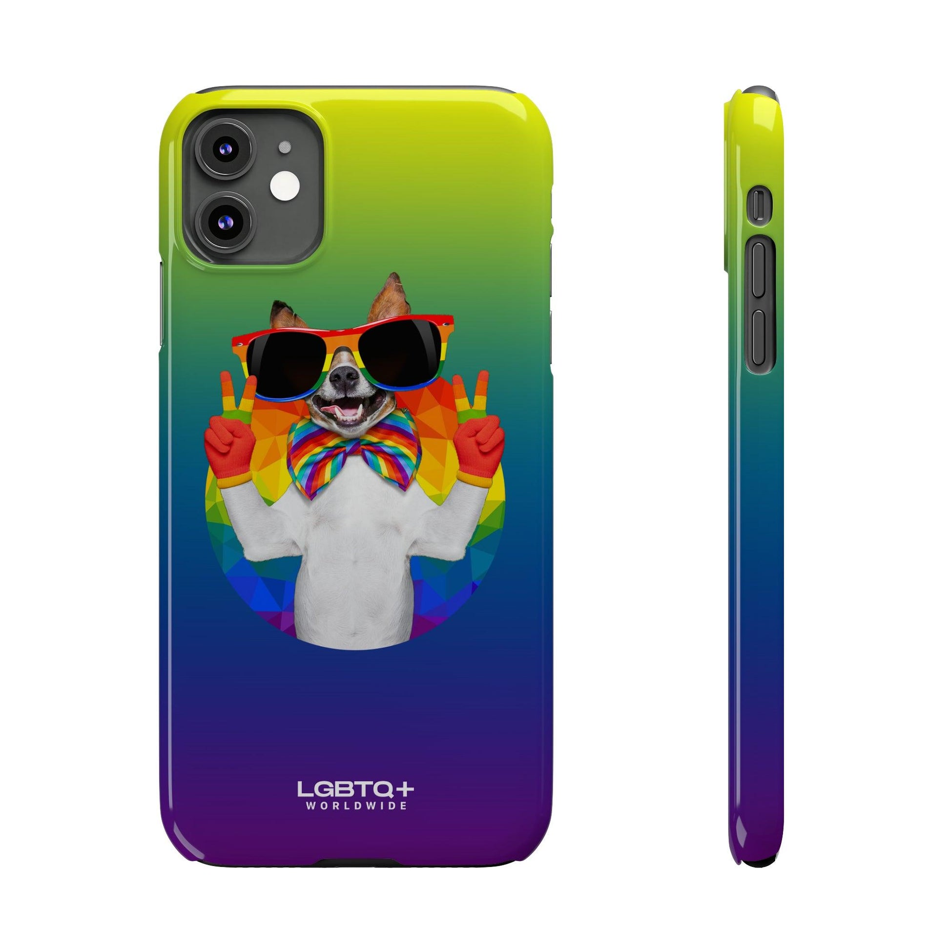 LGBTQWorldwide - ,,GLÜCKLICHER HUND" Handyhülle Accessories, Back-to-School, card, Glossy, iPhone, iPhone Cases, Phone accessory, Phone Cases, Samsung Cases, Slim lgbtq Bekleidung Accessoires unisex Zubehör