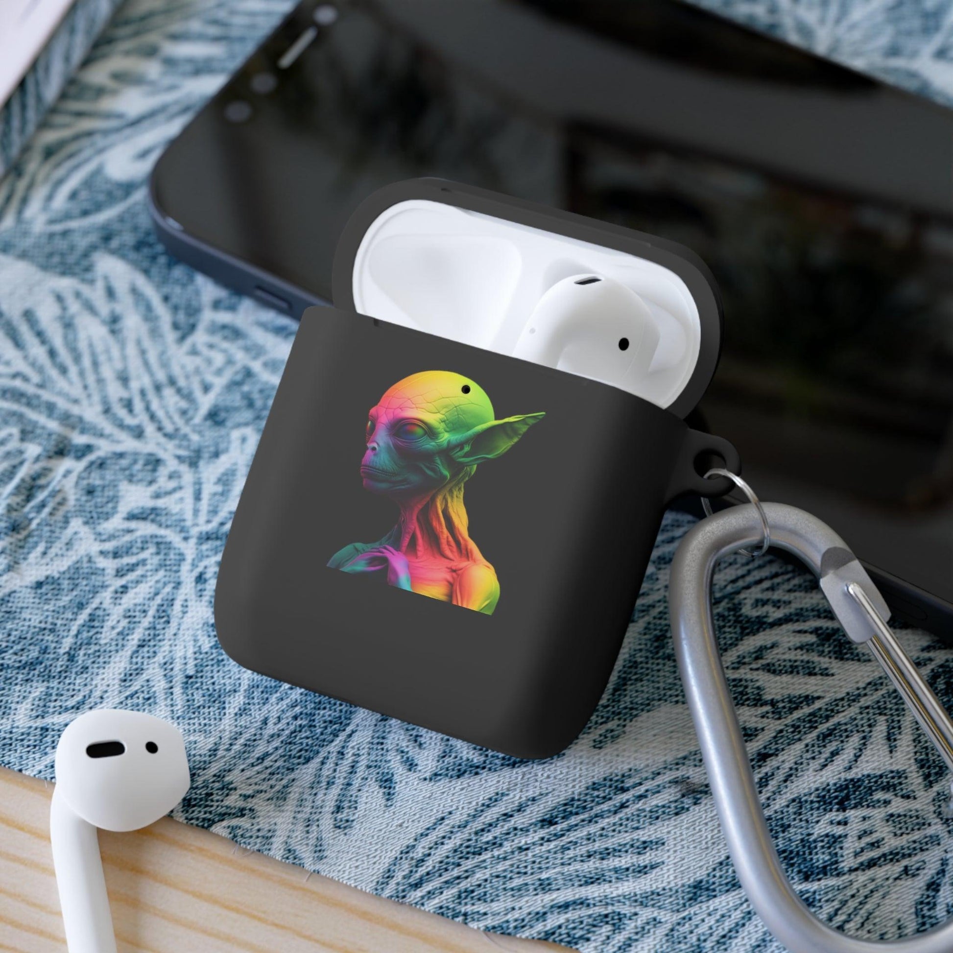 LGBTQWorldwide - ,,GLÜCKLICHES ALIEN" AirPods und AirPods Pro Hülle Accessories, AirPods, AirPods Pro, Back-to-School, Case, Flexible, tech, Tech Accessories, TPU lgbtq Bekleidung Accessoires unisex Zubehör