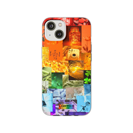 LGBTQWorldwide - ,,GLÜCKLICHKEIT" Flexible Handyhülle Accessories, Case, iPhone, iPhone Cases, Phone accessory, Phone Cases, Samsung Cases, silikon, Valentine's Day promotion lgbtq Bekleidung Accessoires unisex Zubehör