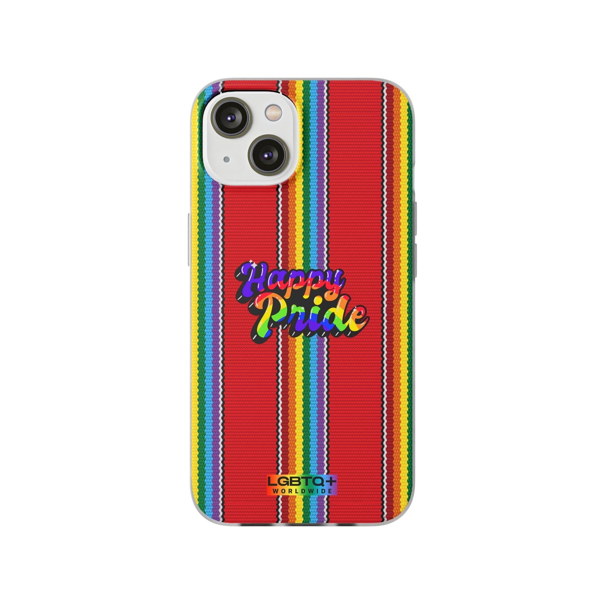 LGBTQWorldwide - ,,HAPPY PRIDE" Flexible Handyhülle Accessories, Case, iPhone, iPhone Cases, Phone accessory, Phone Cases, Samsung Cases, silikon, Valentine's Day promotion lgbtq Bekleidung Accessoires unisex Zubehör