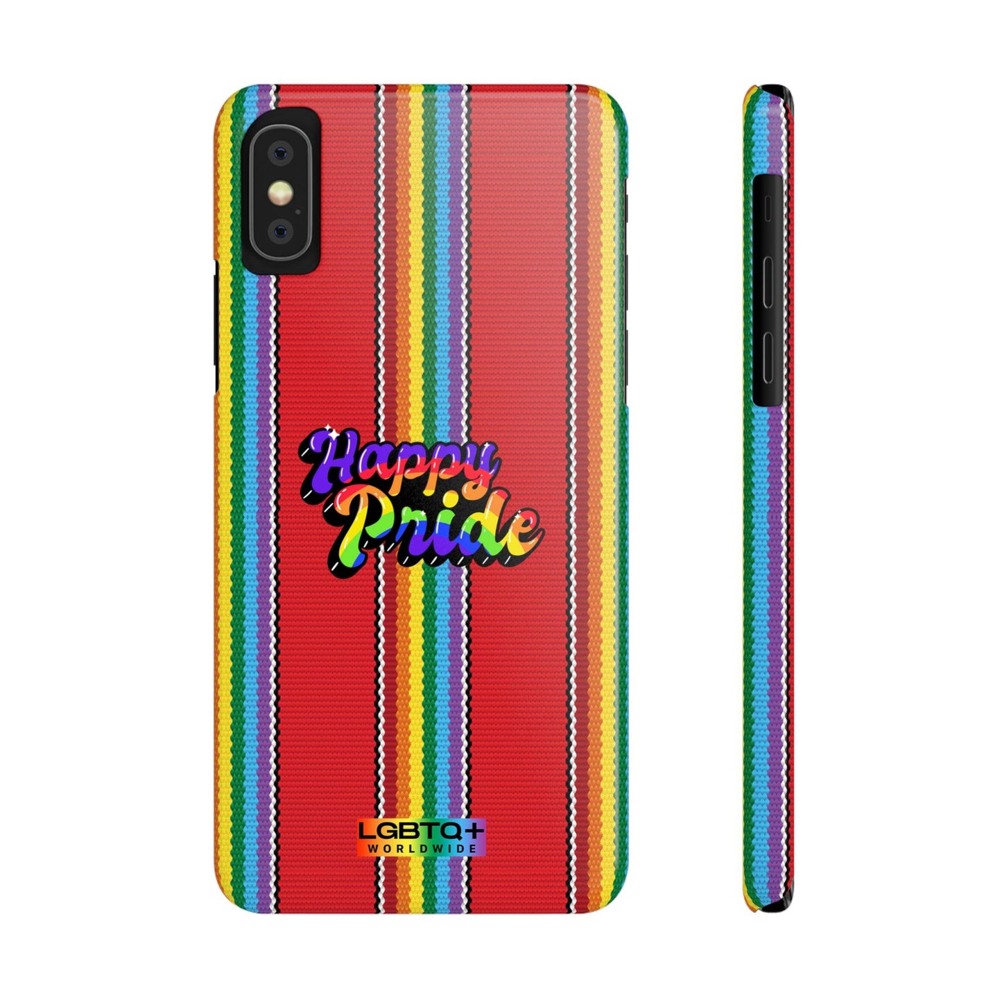 LGBTQWorldwide - ,,HAPPY PRIDE" Handyhülle Accessories, Back-to-School, card, Glossy, iPhone, iPhone Cases, Phone accessory, Phone Cases, Samsung Cases, Slim lgbtq Bekleidung Accessoires unisex Zubehör