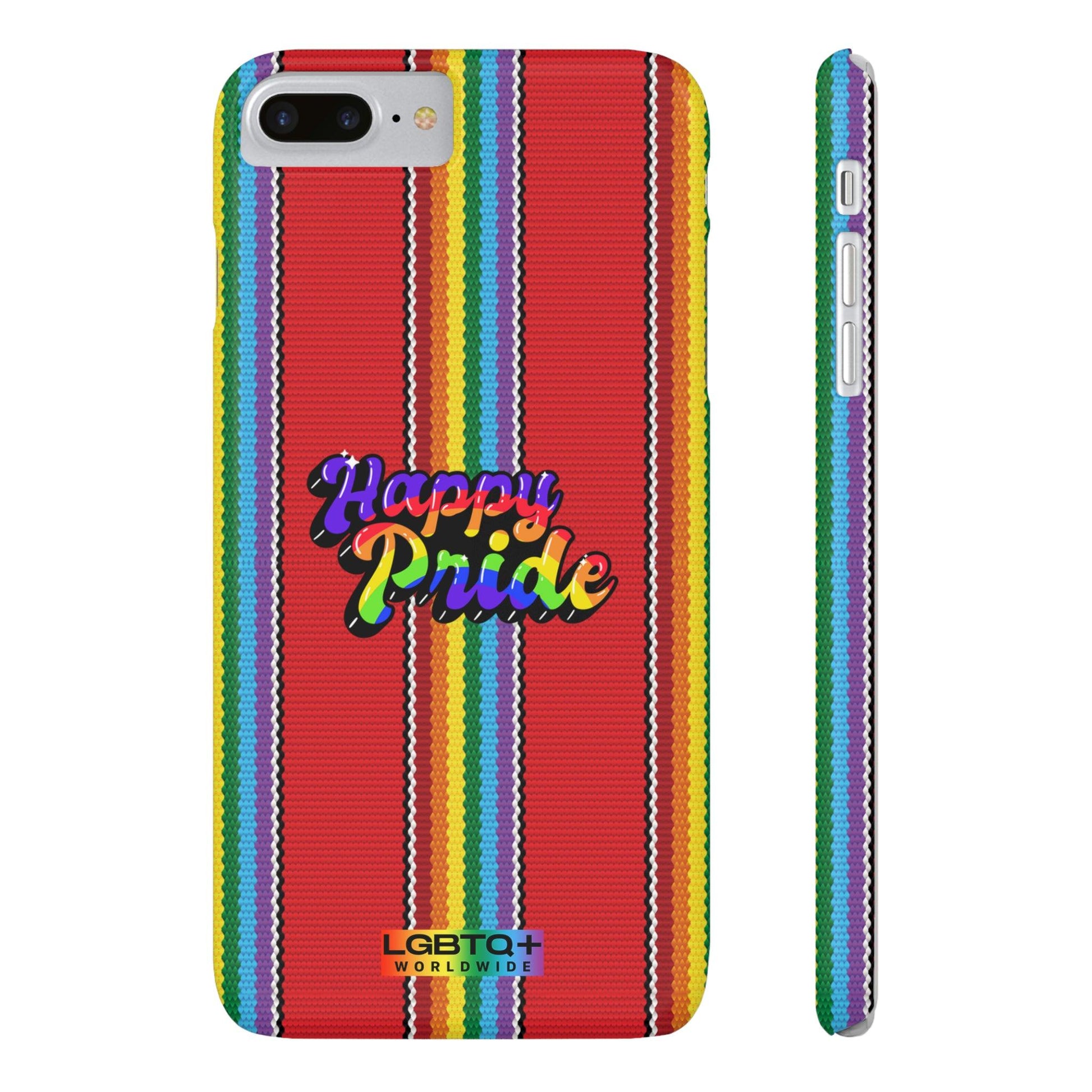 LGBTQWorldwide - ,,HAPPY PRIDE" Handyhülle Accessories, Back-to-School, card, Glossy, iPhone, iPhone Cases, Phone accessory, Phone Cases, Samsung Cases, Slim lgbtq Bekleidung Accessoires unisex Zubehör