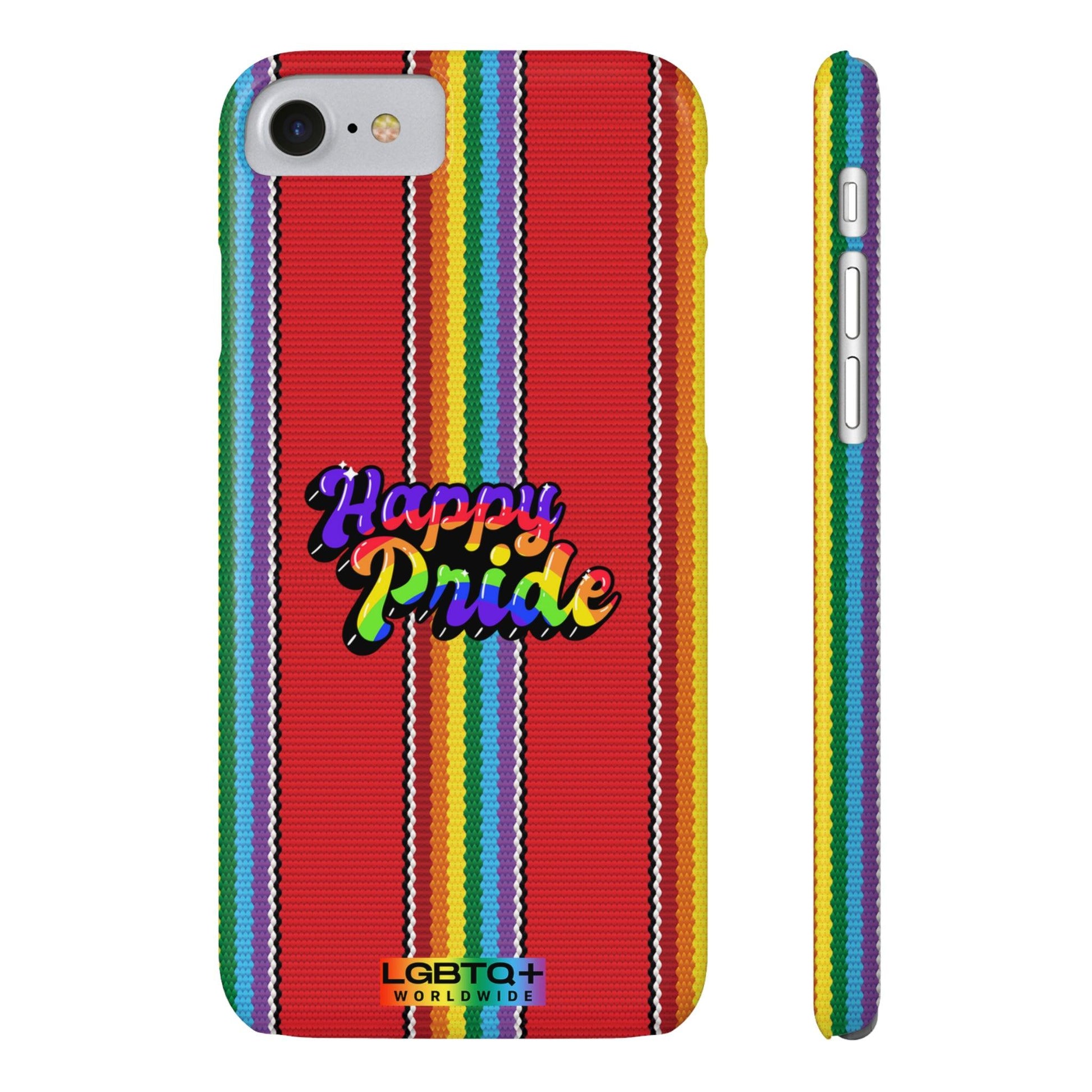 LGBTQWorldwide - ,,HAPPY PRIDE" Handyhülle Accessories, Back-to-School, card, Glossy, iPhone, iPhone Cases, Phone accessory, Phone Cases, Samsung Cases, Slim lgbtq Bekleidung Accessoires unisex Zubehör