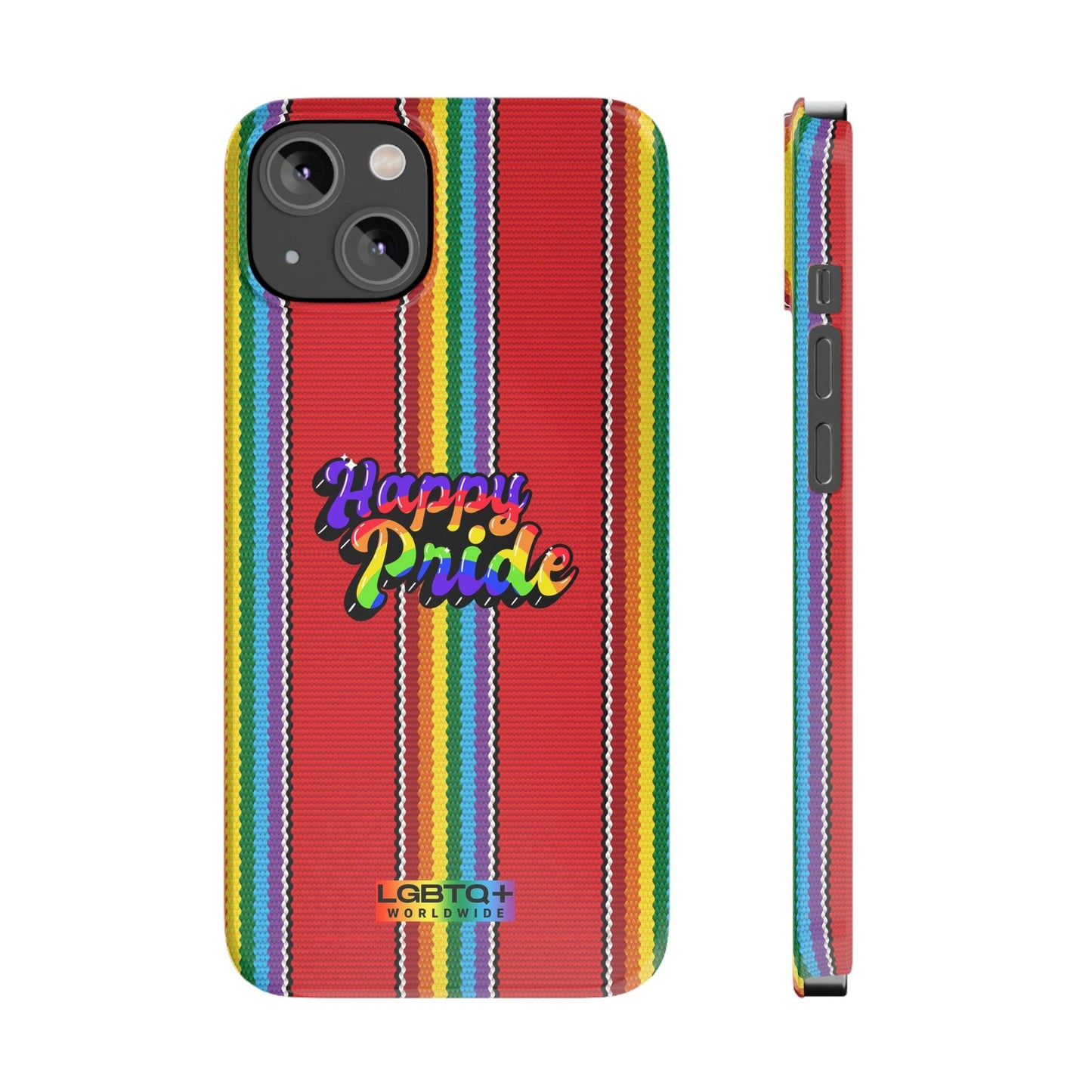 LGBTQWorldwide - ,,HAPPY PRIDE" Handyhülle Accessories, Back-to-School, card, Glossy, iPhone, iPhone Cases, Phone accessory, Phone Cases, Samsung Cases, Slim lgbtq Bekleidung Accessoires unisex Zubehör