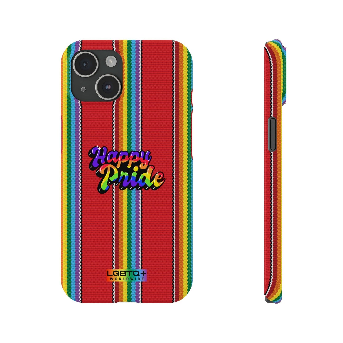 LGBTQWorldwide - ,,HAPPY PRIDE" Handyhülle Accessories, Back-to-School, card, Glossy, iPhone, iPhone Cases, Phone accessory, Phone Cases, Samsung Cases, Slim lgbtq Bekleidung Accessoires unisex Zubehör