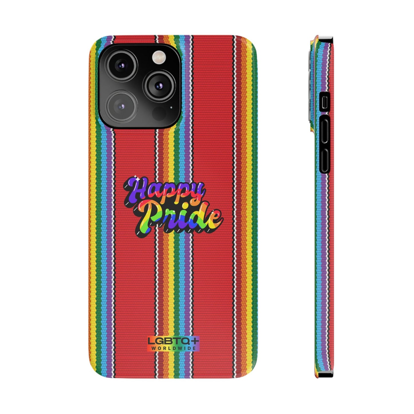 LGBTQWorldwide - ,,HAPPY PRIDE" Handyhülle Accessories, Back-to-School, card, Glossy, iPhone, iPhone Cases, Phone accessory, Phone Cases, Samsung Cases, Slim lgbtq Bekleidung Accessoires unisex Zubehör