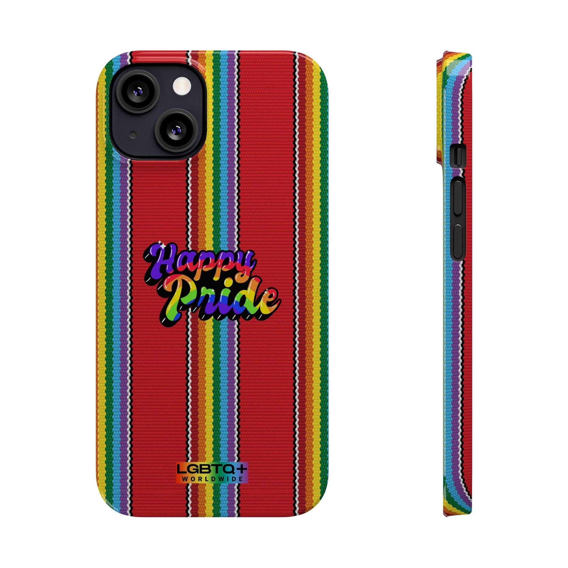 LGBTQWorldwide - ,,HAPPY PRIDE" Handyhülle Accessories, Back-to-School, card, Glossy, iPhone, iPhone Cases, Phone accessory, Phone Cases, Samsung Cases, Slim lgbtq Bekleidung Accessoires unisex Zubehör