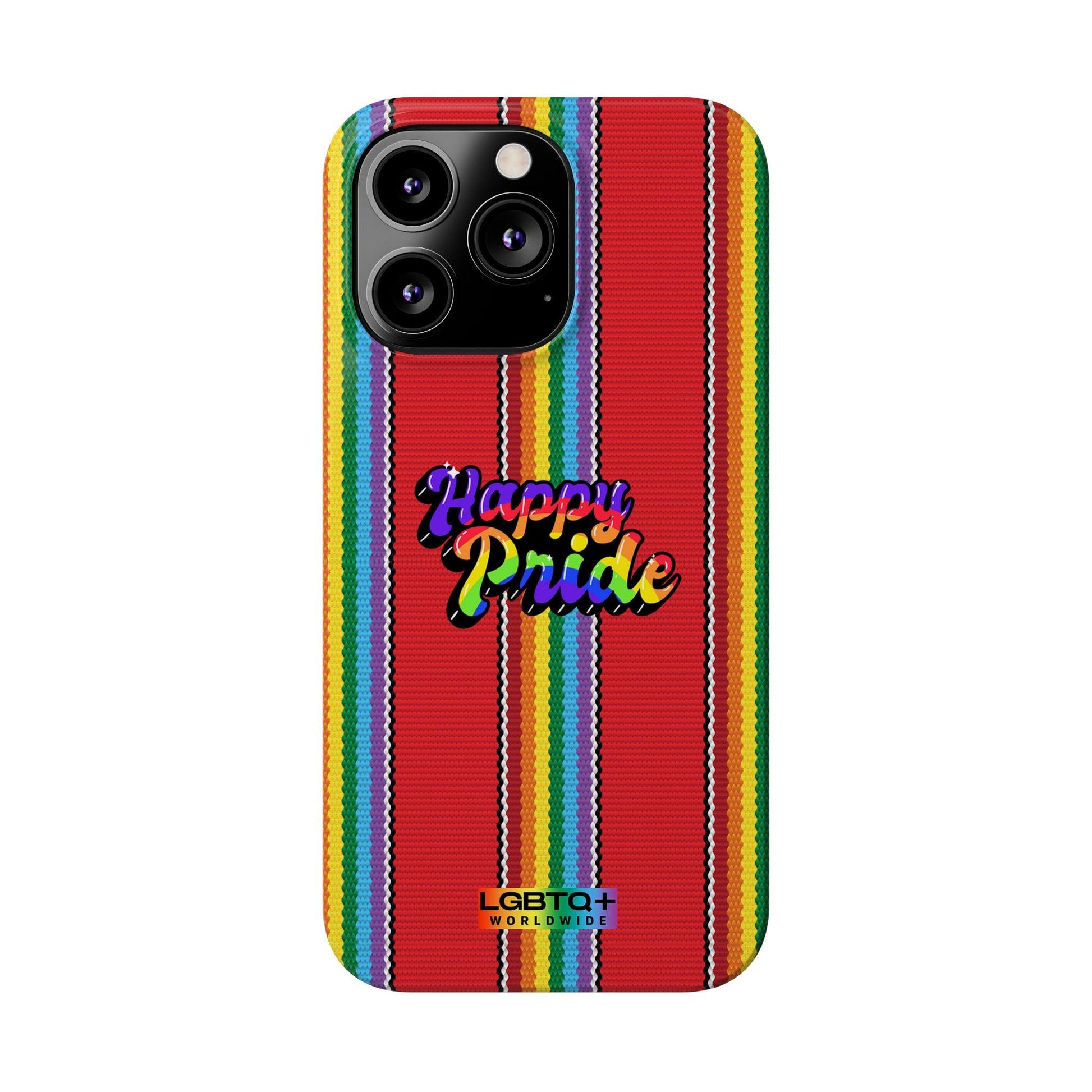 LGBTQWorldwide - ,,HAPPY PRIDE" Handyhülle Accessories, Back-to-School, card, Glossy, iPhone, iPhone Cases, Phone accessory, Phone Cases, Samsung Cases, Slim lgbtq Bekleidung Accessoires unisex Zubehör