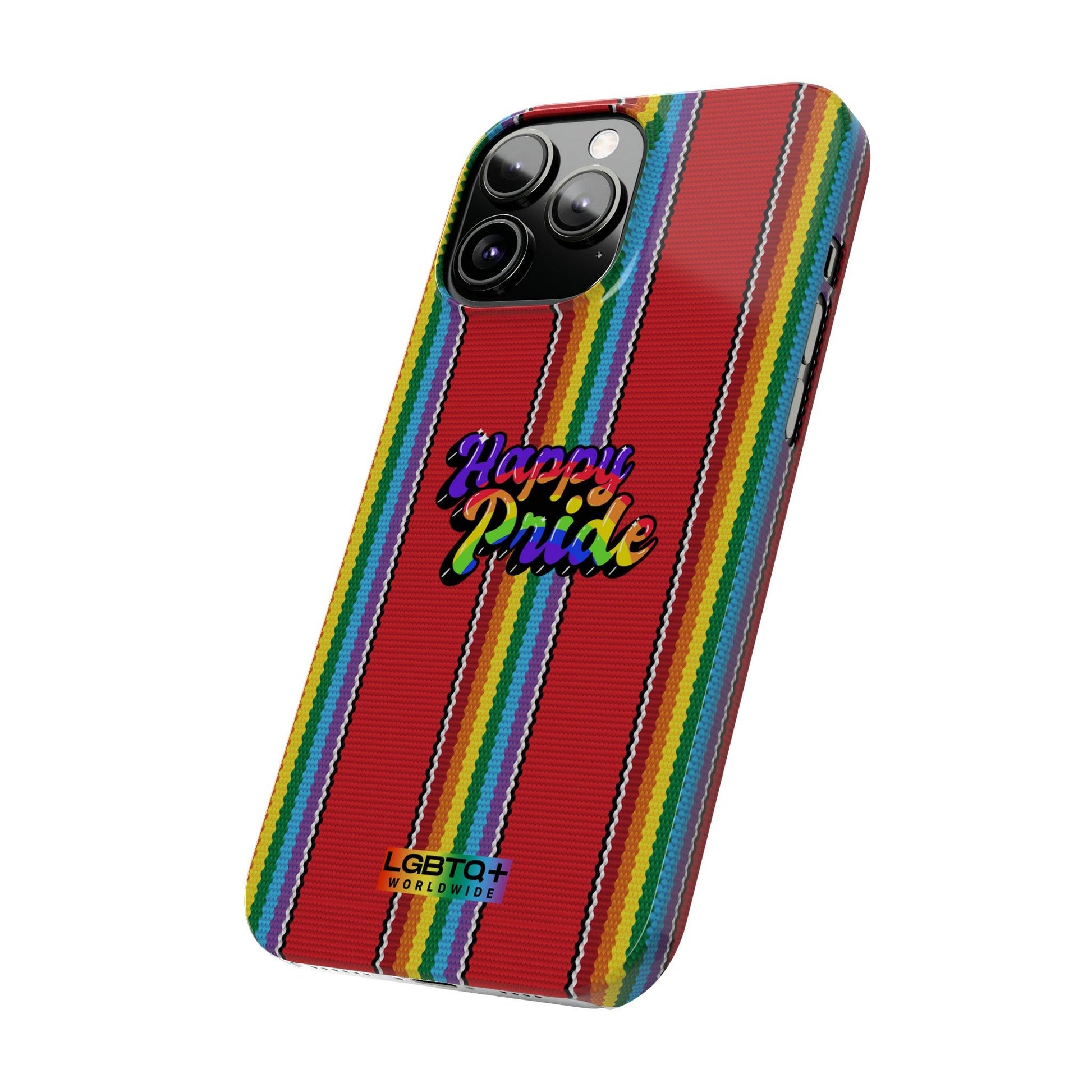 LGBTQWorldwide - ,,HAPPY PRIDE" Handyhülle Accessories, Back-to-School, card, Glossy, iPhone, iPhone Cases, Phone accessory, Phone Cases, Samsung Cases, Slim lgbtq Bekleidung Accessoires unisex Zubehör