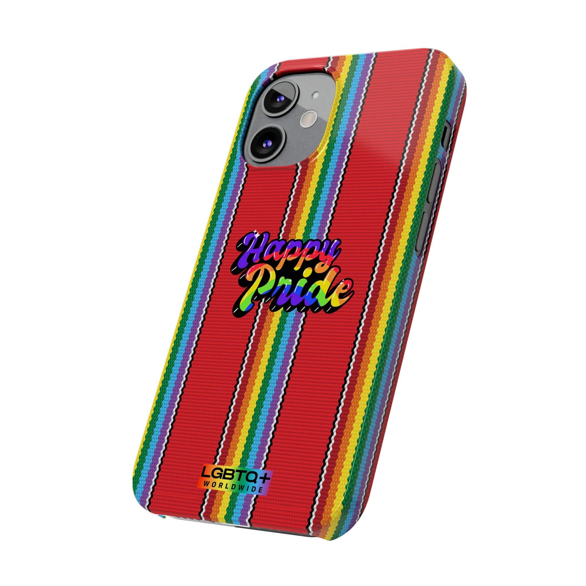 LGBTQWorldwide - ,,HAPPY PRIDE" Handyhülle Accessories, Back-to-School, card, Glossy, iPhone, iPhone Cases, Phone accessory, Phone Cases, Samsung Cases, Slim lgbtq Bekleidung Accessoires unisex Zubehör