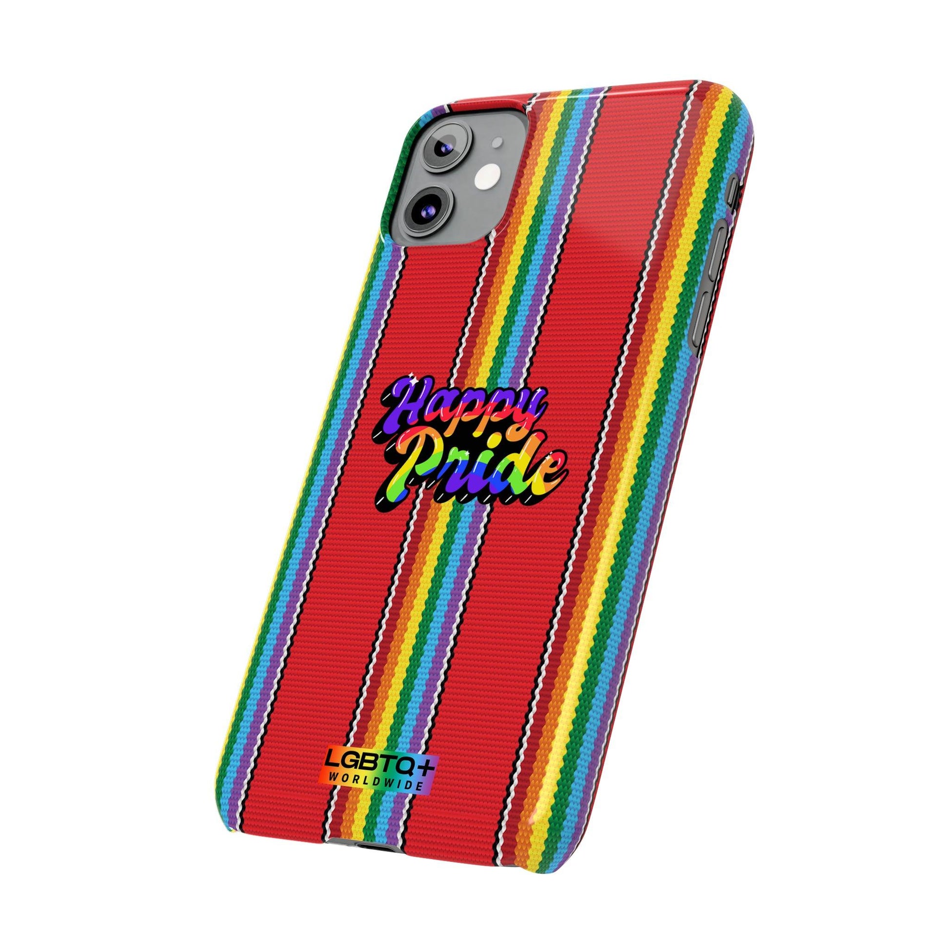 LGBTQWorldwide - ,,HAPPY PRIDE" Handyhülle Accessories, Back-to-School, card, Glossy, iPhone, iPhone Cases, Phone accessory, Phone Cases, Samsung Cases, Slim lgbtq Bekleidung Accessoires unisex Zubehör