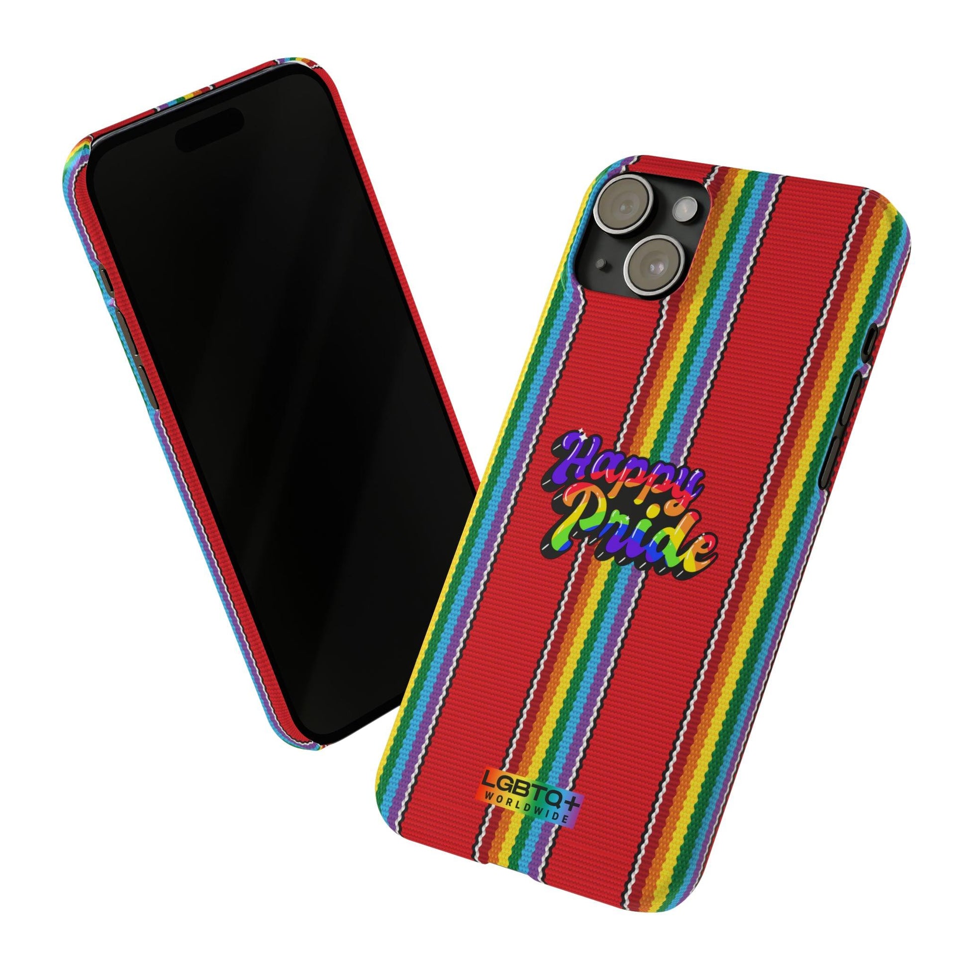 LGBTQWorldwide - ,,HAPPY PRIDE" Handyhülle Accessories, Back-to-School, card, Glossy, iPhone, iPhone Cases, Phone accessory, Phone Cases, Samsung Cases, Slim lgbtq Bekleidung Accessoires unisex Zubehör