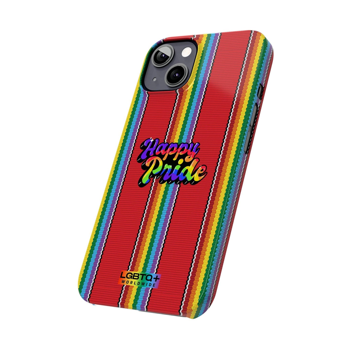 LGBTQWorldwide - ,,HAPPY PRIDE" Handyhülle Accessories, Back-to-School, card, Glossy, iPhone, iPhone Cases, Phone accessory, Phone Cases, Samsung Cases, Slim lgbtq Bekleidung Accessoires unisex Zubehör