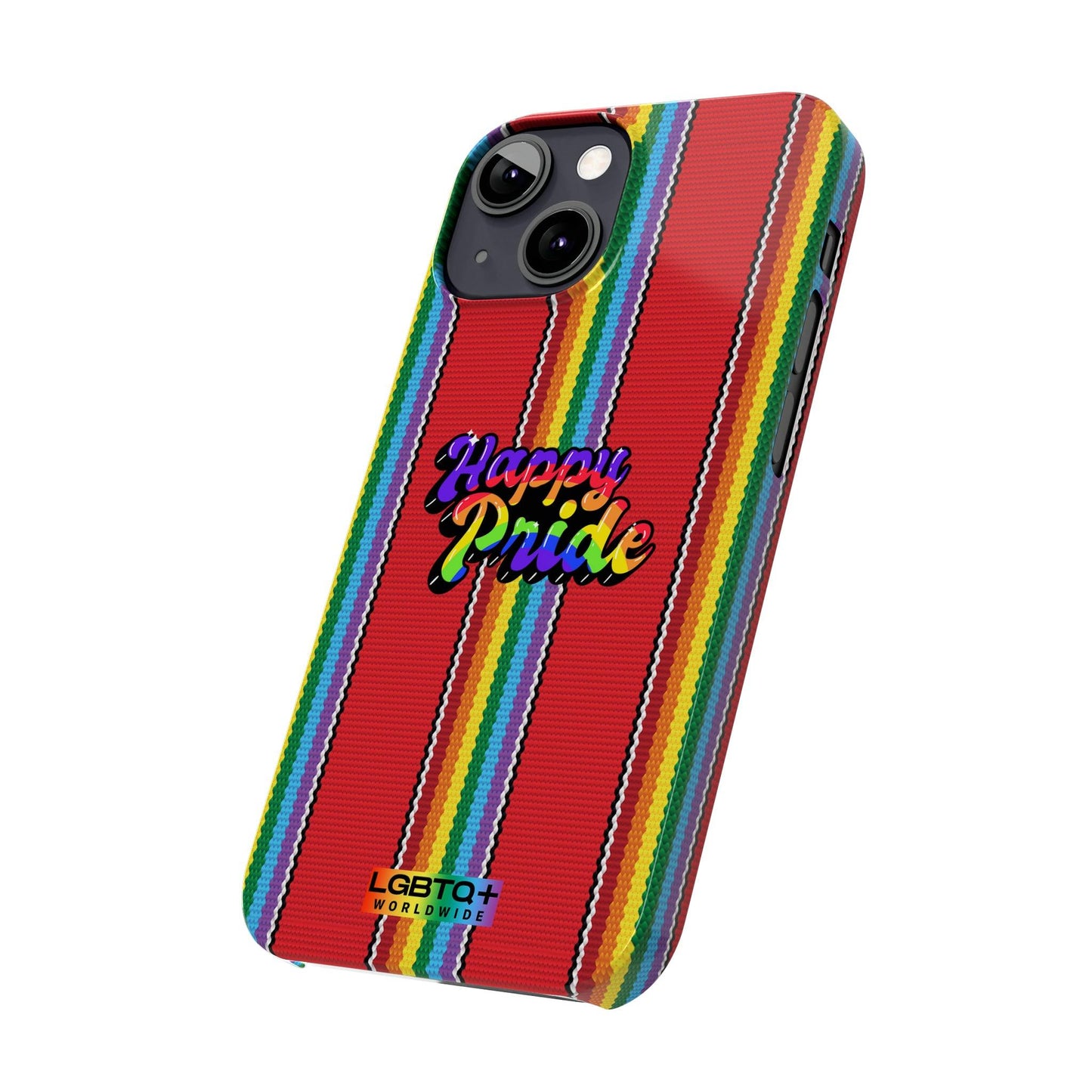 LGBTQWorldwide - ,,HAPPY PRIDE" Handyhülle Accessories, Back-to-School, card, Glossy, iPhone, iPhone Cases, Phone accessory, Phone Cases, Samsung Cases, Slim lgbtq Bekleidung Accessoires unisex Zubehör