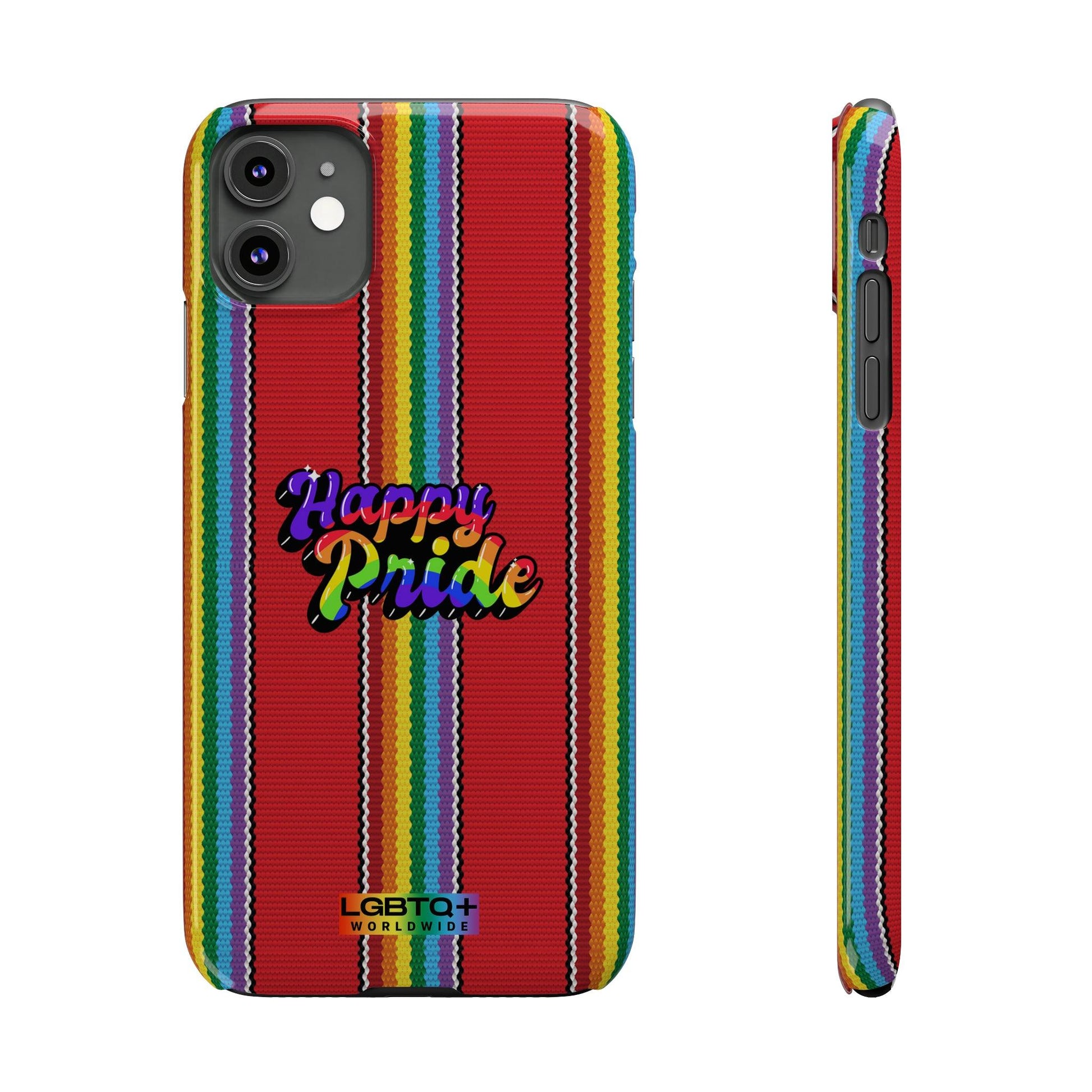 LGBTQWorldwide - ,,HAPPY PRIDE" Handyhülle Accessories, Back-to-School, card, Glossy, iPhone, iPhone Cases, Phone accessory, Phone Cases, Samsung Cases, Slim lgbtq Bekleidung Accessoires unisex Zubehör