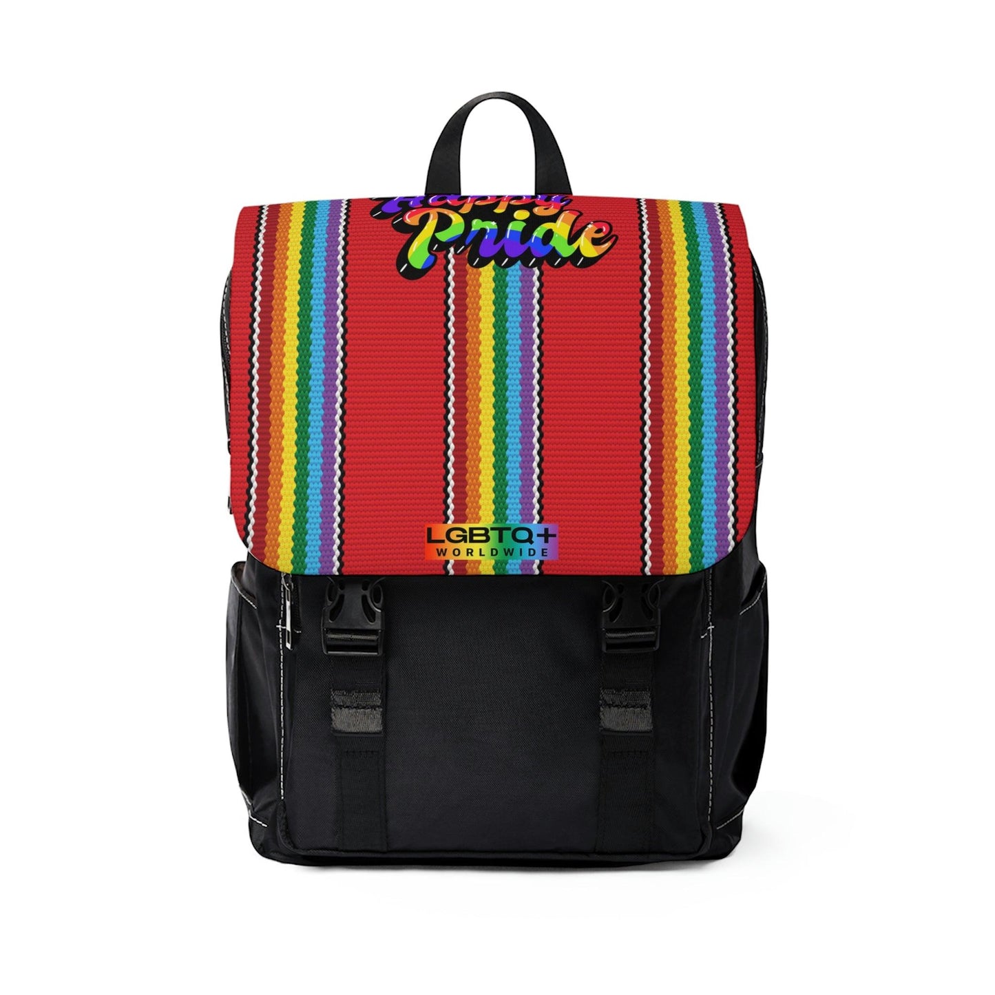 LGBTQWorldwide - ,,HAPPY PRIDE" Unisex Rucksack Accessoires, Accessories, All, All Over Print, AOP, Back packs, backpack, Backpacks, Bags, Men's Clothing lgbtq Bekleidung Accessoires unisex Zubehör