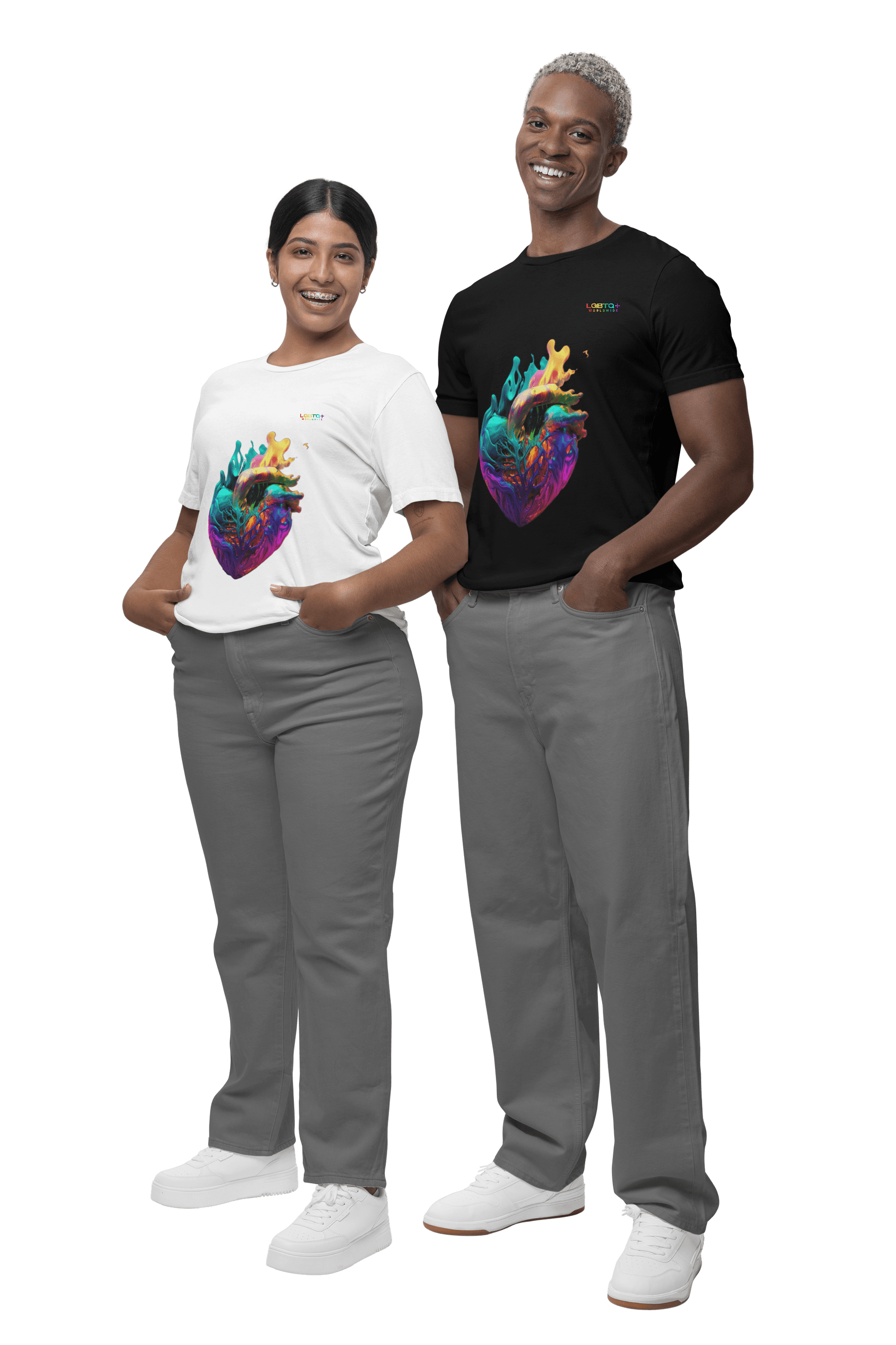 LGBTQWorldwide - ,,HERZ" ai, Cotton, Crew neck, DTG, Eco-friendly, Men's Clothing, Organic, Recycled, Regular fit, Sustainable, T-shirts, Unisex, Valentine's Day Picks, Vegan, Women's Clothing lgbtq Bekleidung Accessoires unisex Zubehör