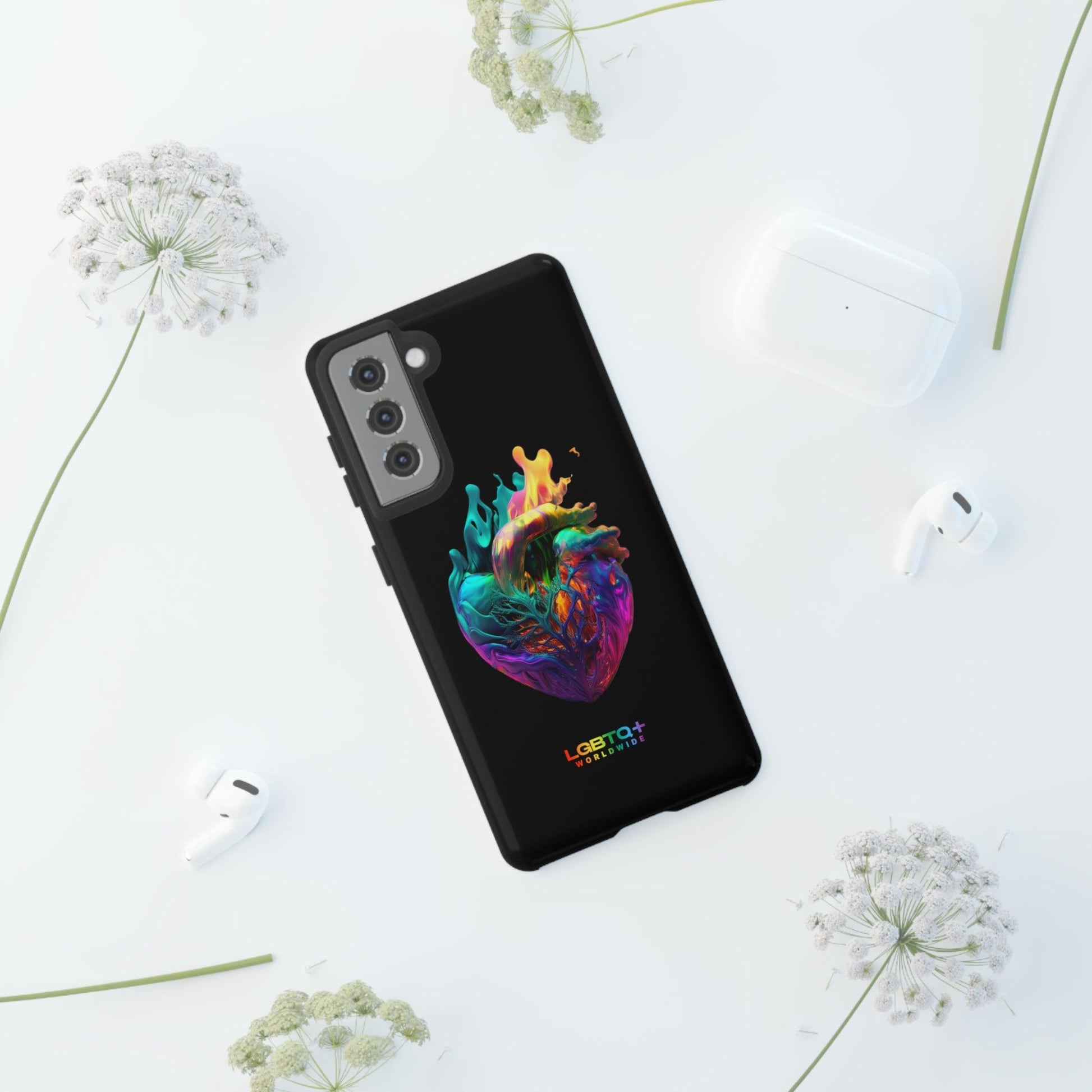 LGBTQWorldwide - ,,HERZ" Doppelgehäuse Handyhülle Accessories, Glossy, iPhone Cases, Matte, Phone accessory, Phone Cases, Samsung Cases, tough, Valentine's Day Picks lgbtq Bekleidung Accessoires unisex Zubehör