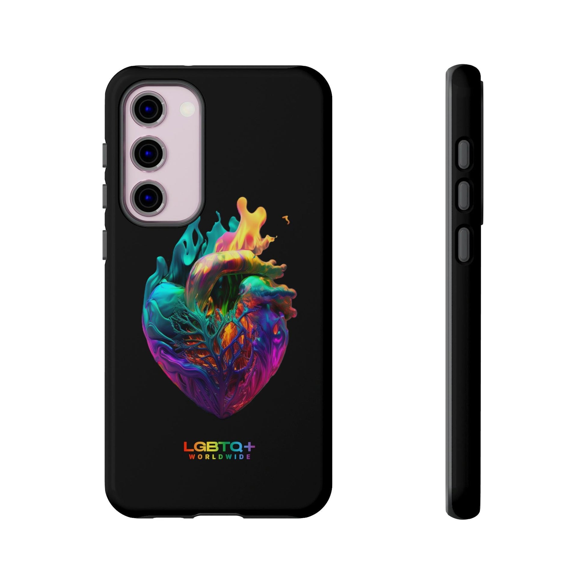 LGBTQWorldwide - ,,HERZ" Doppelgehäuse Handyhülle Accessories, Glossy, iPhone Cases, Matte, Phone accessory, Phone Cases, Samsung Cases, tough, Valentine's Day Picks lgbtq Bekleidung Accessoires unisex Zubehör