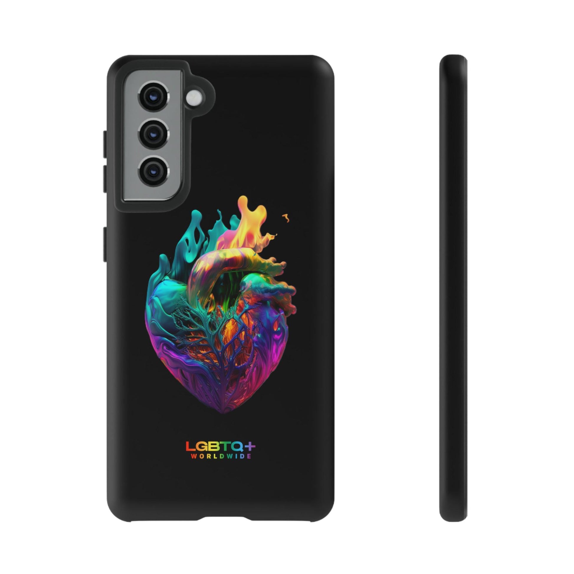 LGBTQWorldwide - ,,HERZ" Doppelgehäuse Handyhülle Accessories, Glossy, iPhone Cases, Matte, Phone accessory, Phone Cases, Samsung Cases, tough, Valentine's Day Picks lgbtq Bekleidung Accessoires unisex Zubehör