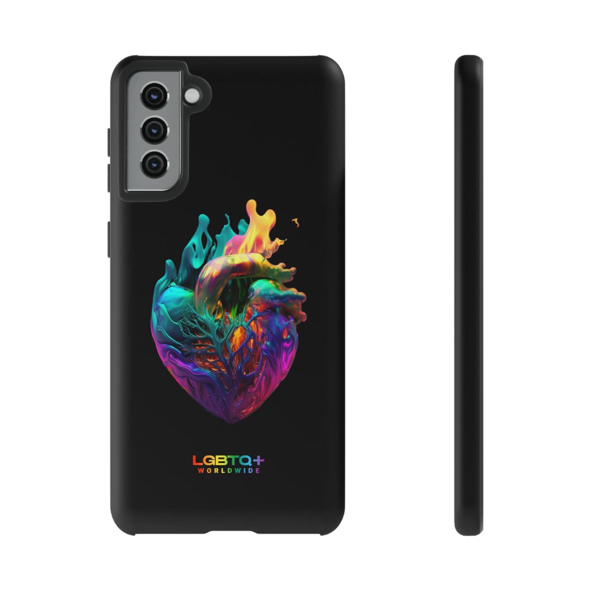 LGBTQWorldwide - ,,HERZ" Doppelgehäuse Handyhülle Accessories, Glossy, iPhone Cases, Matte, Phone accessory, Phone Cases, Samsung Cases, tough, Valentine's Day Picks lgbtq Bekleidung Accessoires unisex Zubehör