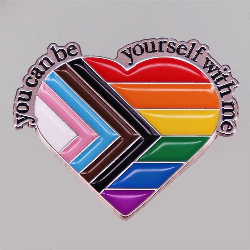 LGBTQWorldwide - Herz Pin Accessoires, All lgbtq Bekleidung Accessoires unisex Zubehör