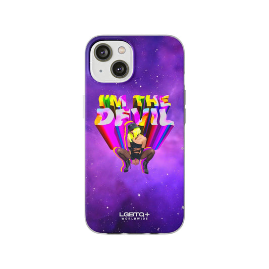 LGBTQWorldwide - ,,I AM THE DEVIL" Flexible Handyhülle Accessories, Case, iPhone, iPhone Cases, Phone accessory, Phone Cases, Samsung Cases, silikon, Valentine's Day promotion lgbtq Bekleidung Accessoires unisex Zubehör