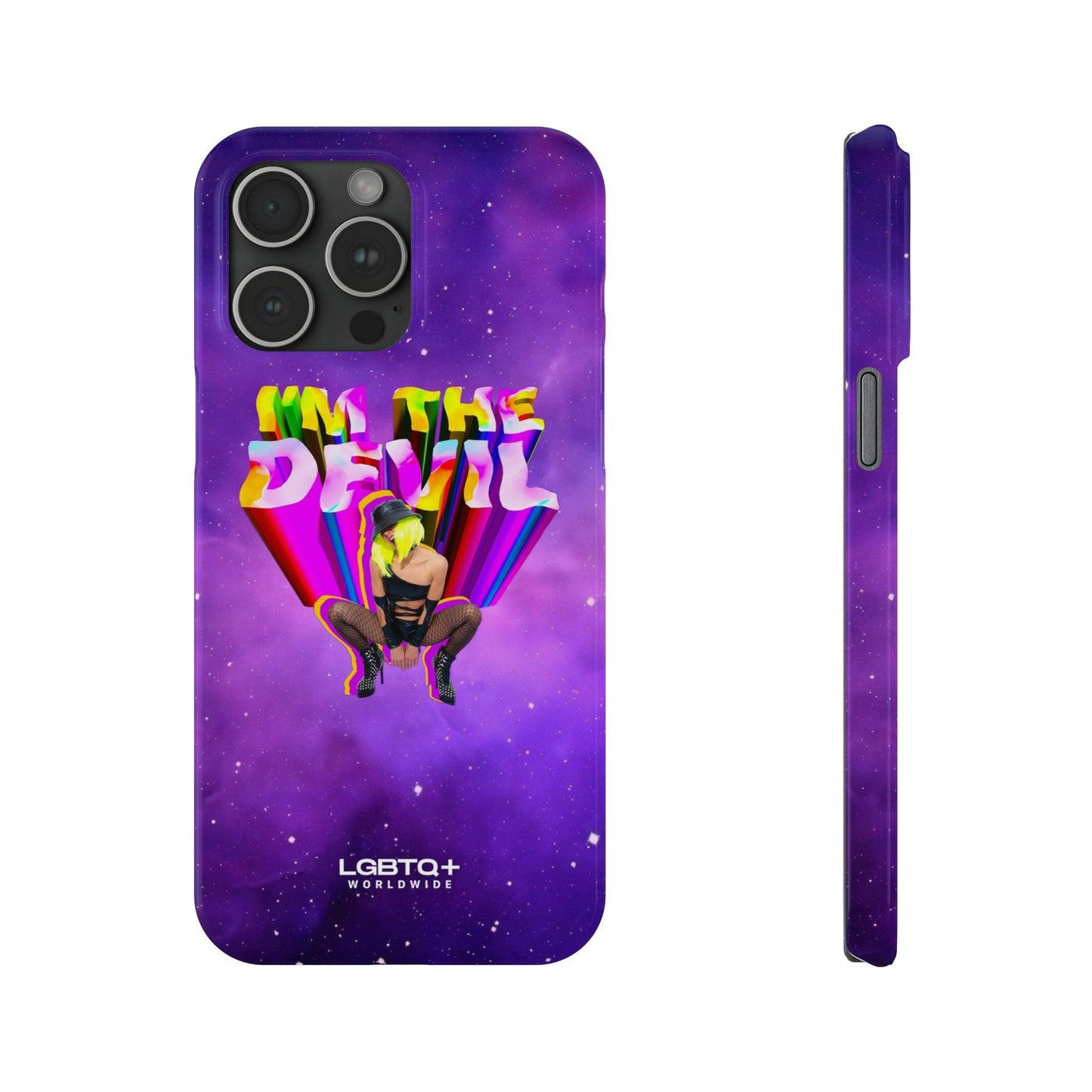 LGBTQWorldwide - ,,I AM THE DEVIL" Handyhülle Accessories, Back-to-School, card, Glossy, iPhone, iPhone Cases, Phone accessory, Phone Cases, Samsung Cases, Slim lgbtq Bekleidung Accessoires unisex Zubehör