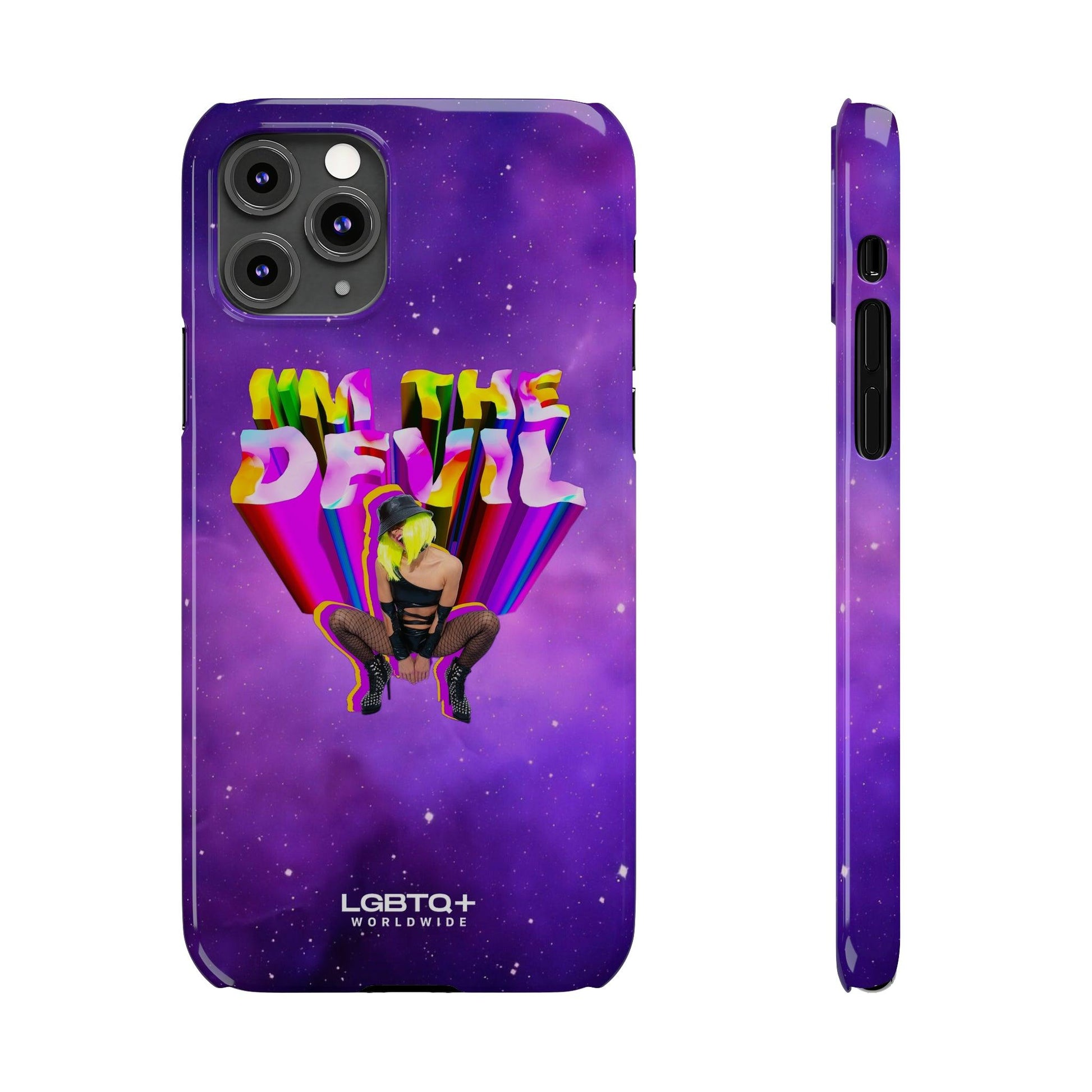 LGBTQWorldwide - ,,I AM THE DEVIL" Handyhülle Accessories, Back-to-School, card, Glossy, iPhone, iPhone Cases, Phone accessory, Phone Cases, Samsung Cases, Slim lgbtq Bekleidung Accessoires unisex Zubehör