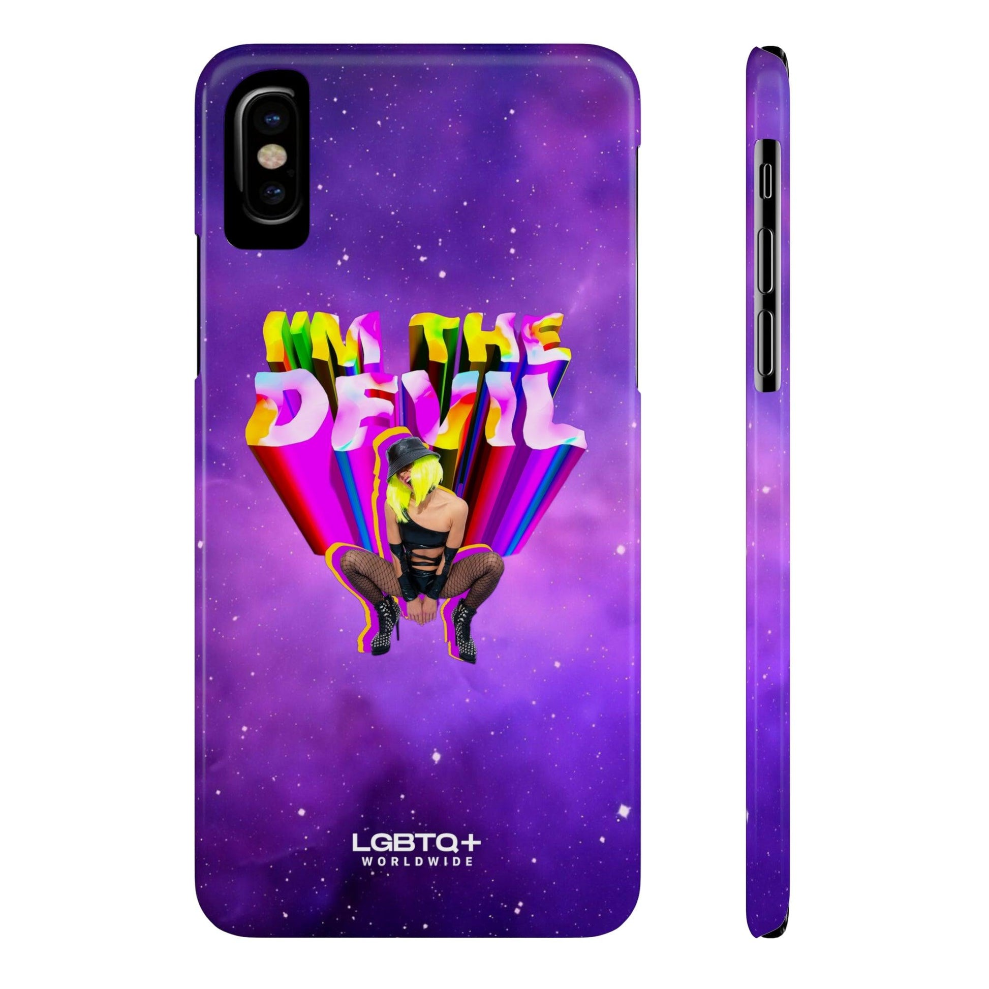 LGBTQWorldwide - ,,I AM THE DEVIL" Handyhülle Accessories, Back-to-School, card, Glossy, iPhone, iPhone Cases, Phone accessory, Phone Cases, Samsung Cases, Slim lgbtq Bekleidung Accessoires unisex Zubehör