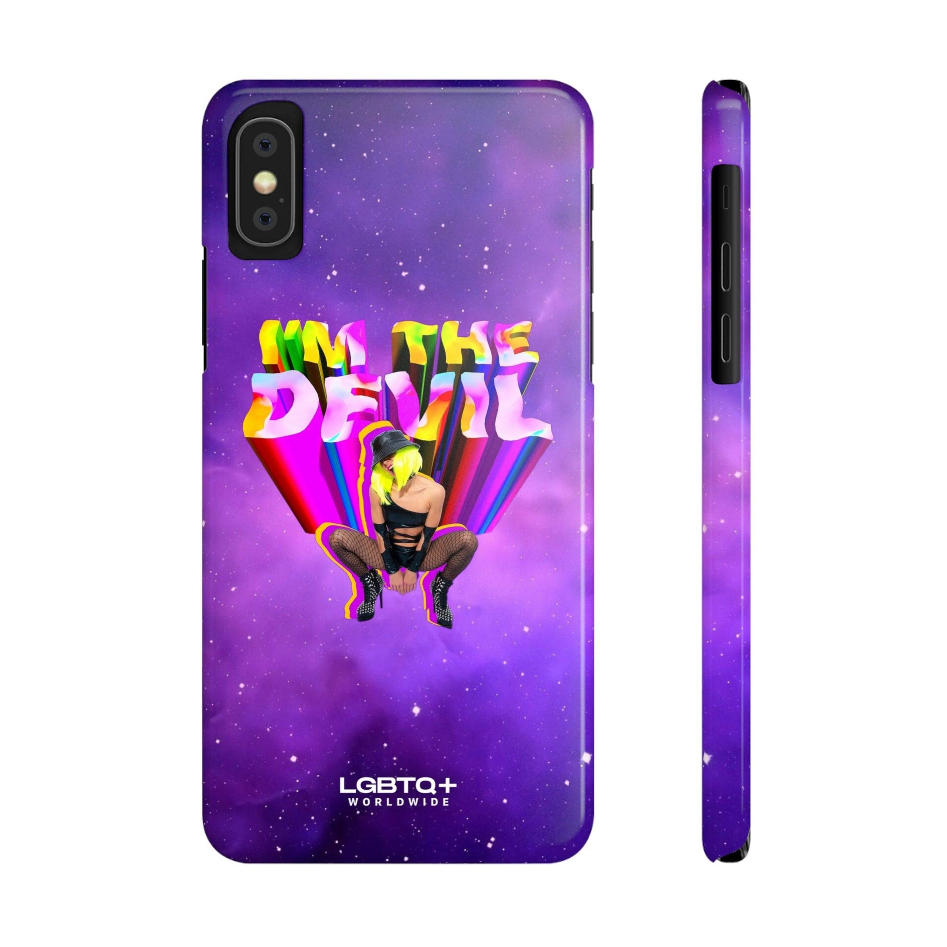 LGBTQWorldwide - ,,I AM THE DEVIL" Handyhülle Accessories, Back-to-School, card, Glossy, iPhone, iPhone Cases, Phone accessory, Phone Cases, Samsung Cases, Slim lgbtq Bekleidung Accessoires unisex Zubehör