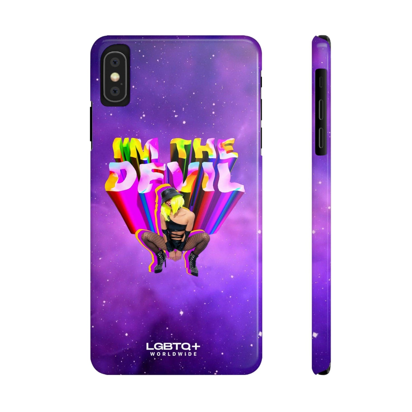 LGBTQWorldwide - ,,I AM THE DEVIL" Handyhülle Accessories, Back-to-School, card, Glossy, iPhone, iPhone Cases, Phone accessory, Phone Cases, Samsung Cases, Slim lgbtq Bekleidung Accessoires unisex Zubehör