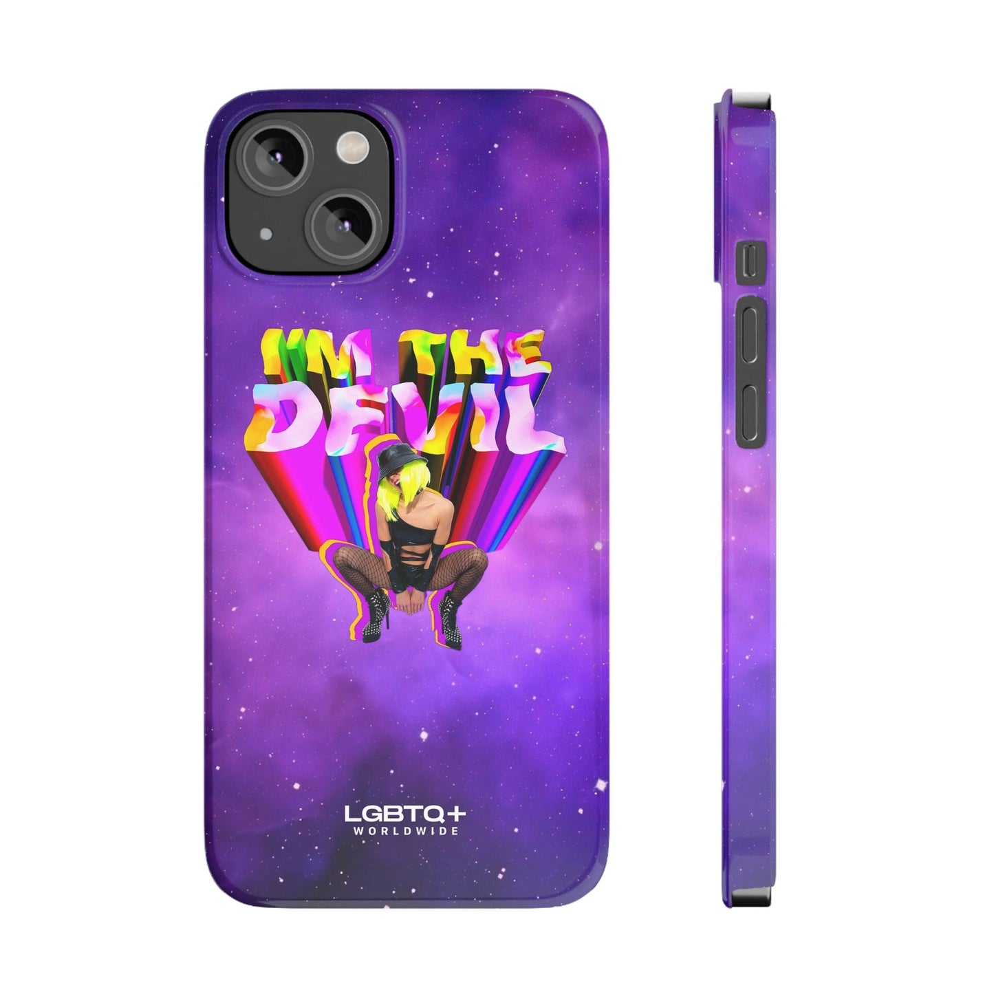 LGBTQWorldwide - ,,I AM THE DEVIL" Handyhülle Accessories, Back-to-School, card, Glossy, iPhone, iPhone Cases, Phone accessory, Phone Cases, Samsung Cases, Slim lgbtq Bekleidung Accessoires unisex Zubehör