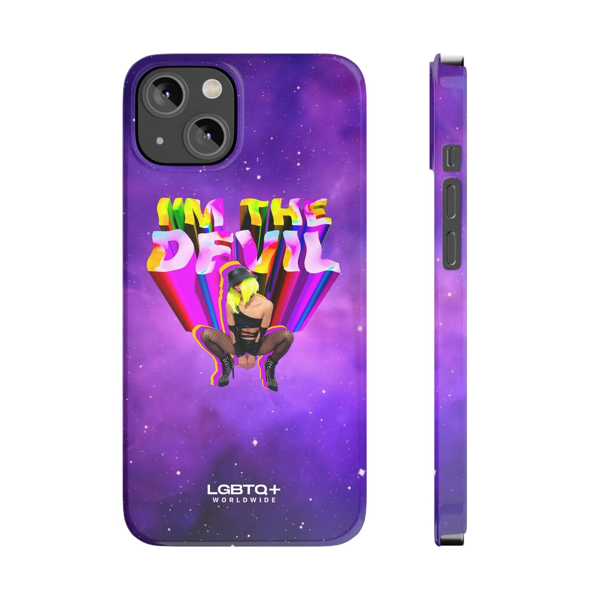 LGBTQWorldwide - ,,I AM THE DEVIL" Handyhülle Accessories, Back-to-School, card, Glossy, iPhone, iPhone Cases, Phone accessory, Phone Cases, Samsung Cases, Slim lgbtq Bekleidung Accessoires unisex Zubehör