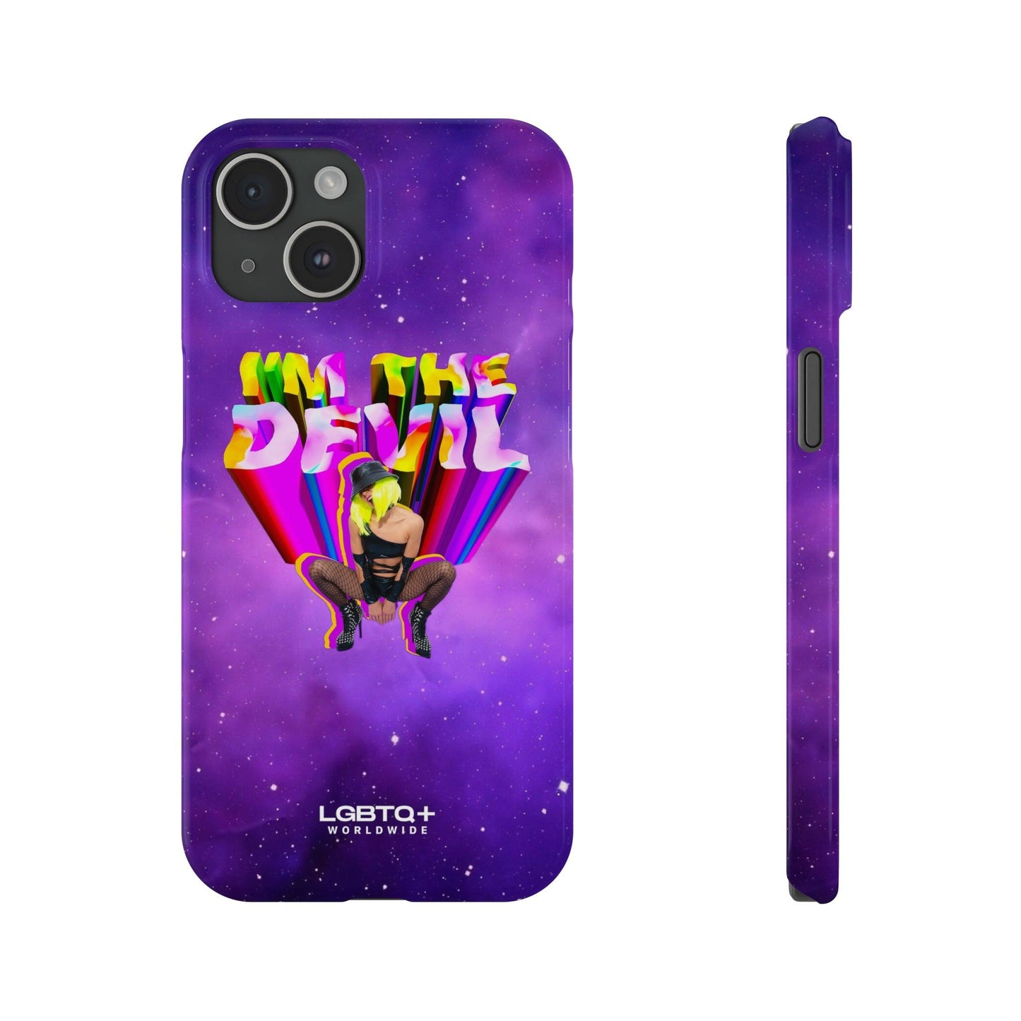 LGBTQWorldwide - ,,I AM THE DEVIL" Handyhülle Accessories, Back-to-School, card, Glossy, iPhone, iPhone Cases, Phone accessory, Phone Cases, Samsung Cases, Slim lgbtq Bekleidung Accessoires unisex Zubehör