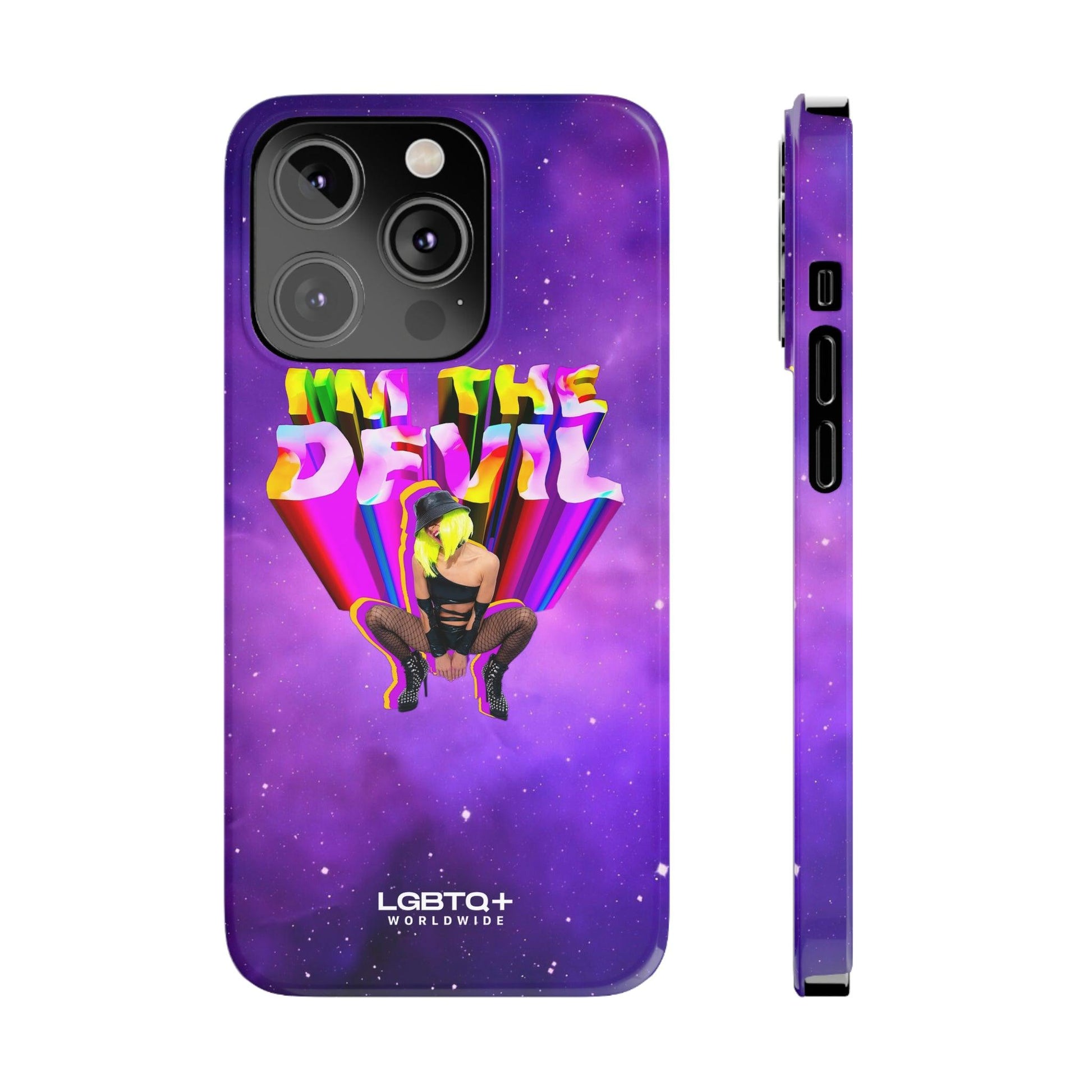 LGBTQWorldwide - ,,I AM THE DEVIL" Handyhülle Accessories, Back-to-School, card, Glossy, iPhone, iPhone Cases, Phone accessory, Phone Cases, Samsung Cases, Slim lgbtq Bekleidung Accessoires unisex Zubehör