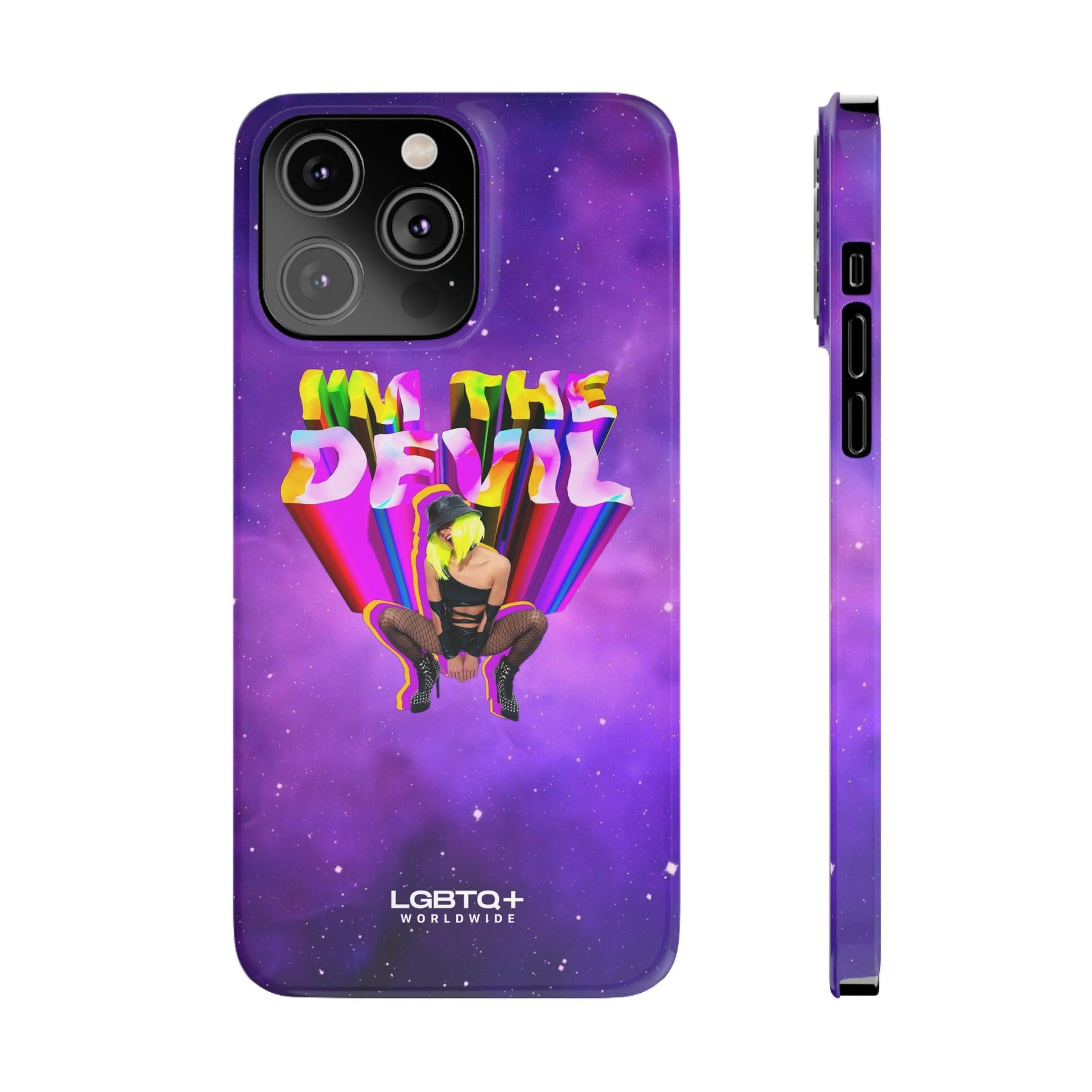 LGBTQWorldwide - ,,I AM THE DEVIL" Handyhülle Accessories, Back-to-School, card, Glossy, iPhone, iPhone Cases, Phone accessory, Phone Cases, Samsung Cases, Slim lgbtq Bekleidung Accessoires unisex Zubehör