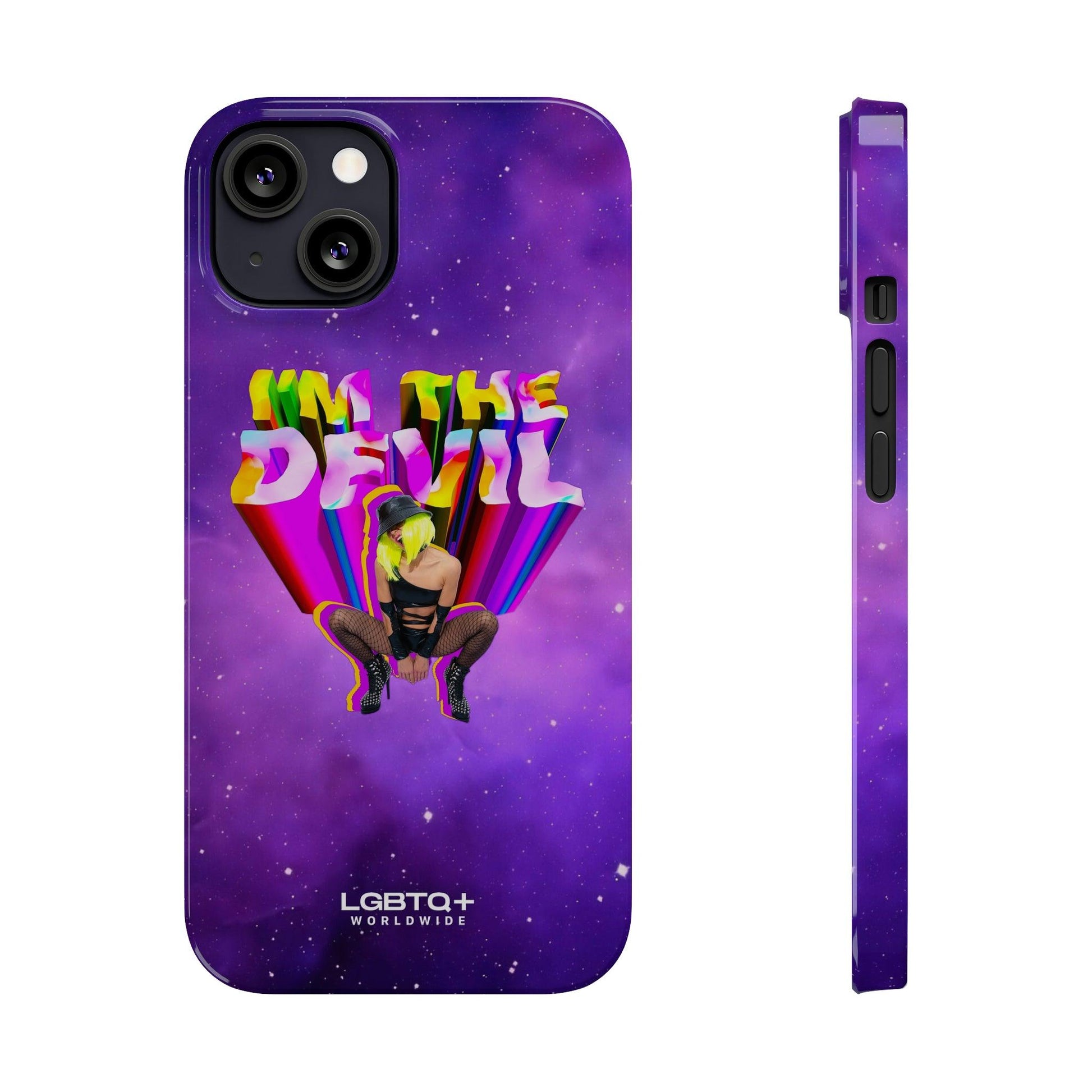 LGBTQWorldwide - ,,I AM THE DEVIL" Handyhülle Accessories, Back-to-School, card, Glossy, iPhone, iPhone Cases, Phone accessory, Phone Cases, Samsung Cases, Slim lgbtq Bekleidung Accessoires unisex Zubehör