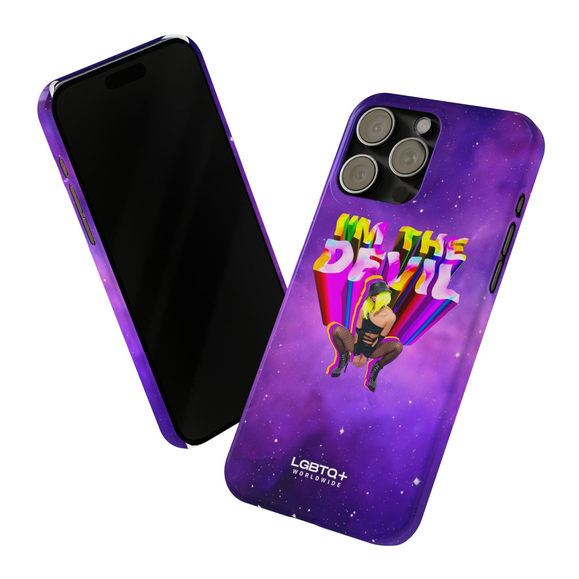 LGBTQWorldwide - ,,I AM THE DEVIL" Handyhülle Accessories, Back-to-School, card, Glossy, iPhone, iPhone Cases, Phone accessory, Phone Cases, Samsung Cases, Slim lgbtq Bekleidung Accessoires unisex Zubehör