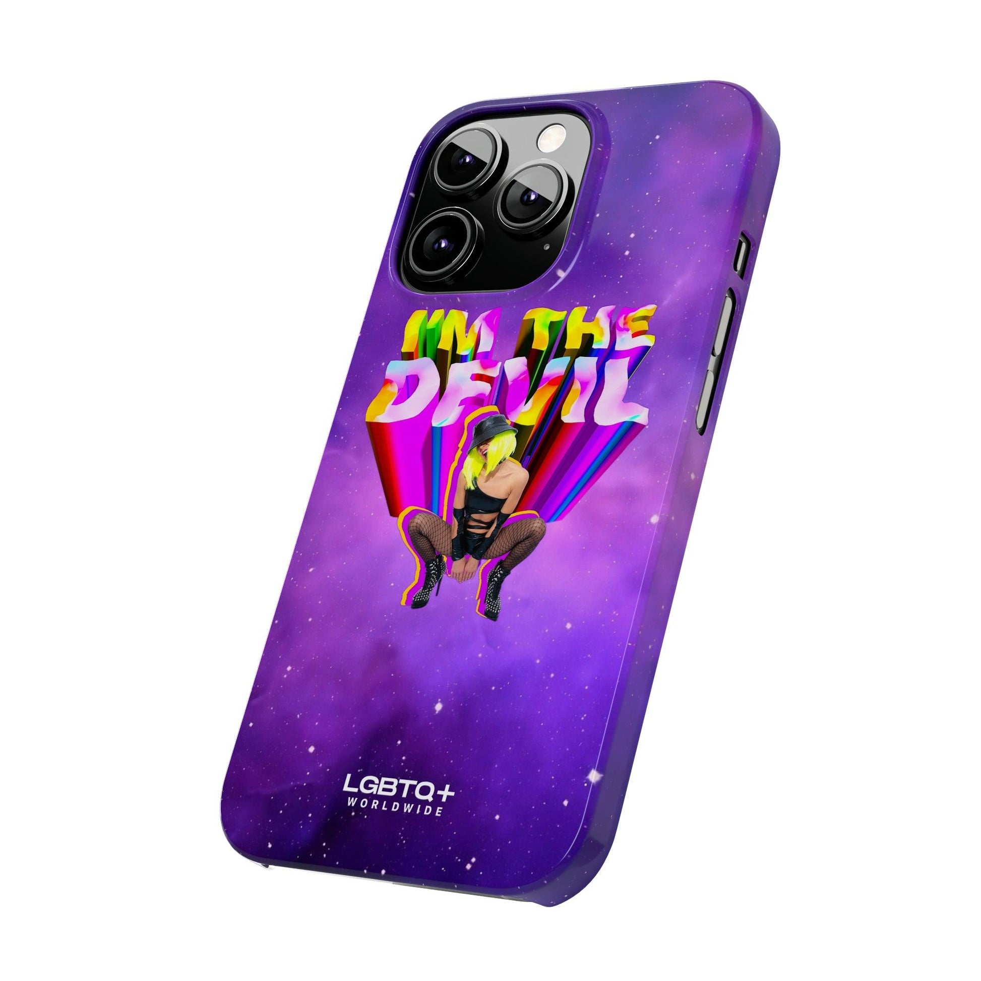 LGBTQWorldwide - ,,I AM THE DEVIL" Handyhülle Accessories, Back-to-School, card, Glossy, iPhone, iPhone Cases, Phone accessory, Phone Cases, Samsung Cases, Slim lgbtq Bekleidung Accessoires unisex Zubehör