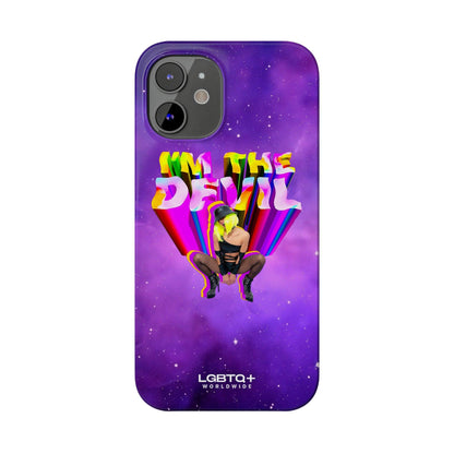 LGBTQWorldwide - ,,I AM THE DEVIL" Handyhülle Accessories, Back-to-School, card, Glossy, iPhone, iPhone Cases, Phone accessory, Phone Cases, Samsung Cases, Slim lgbtq Bekleidung Accessoires unisex Zubehör