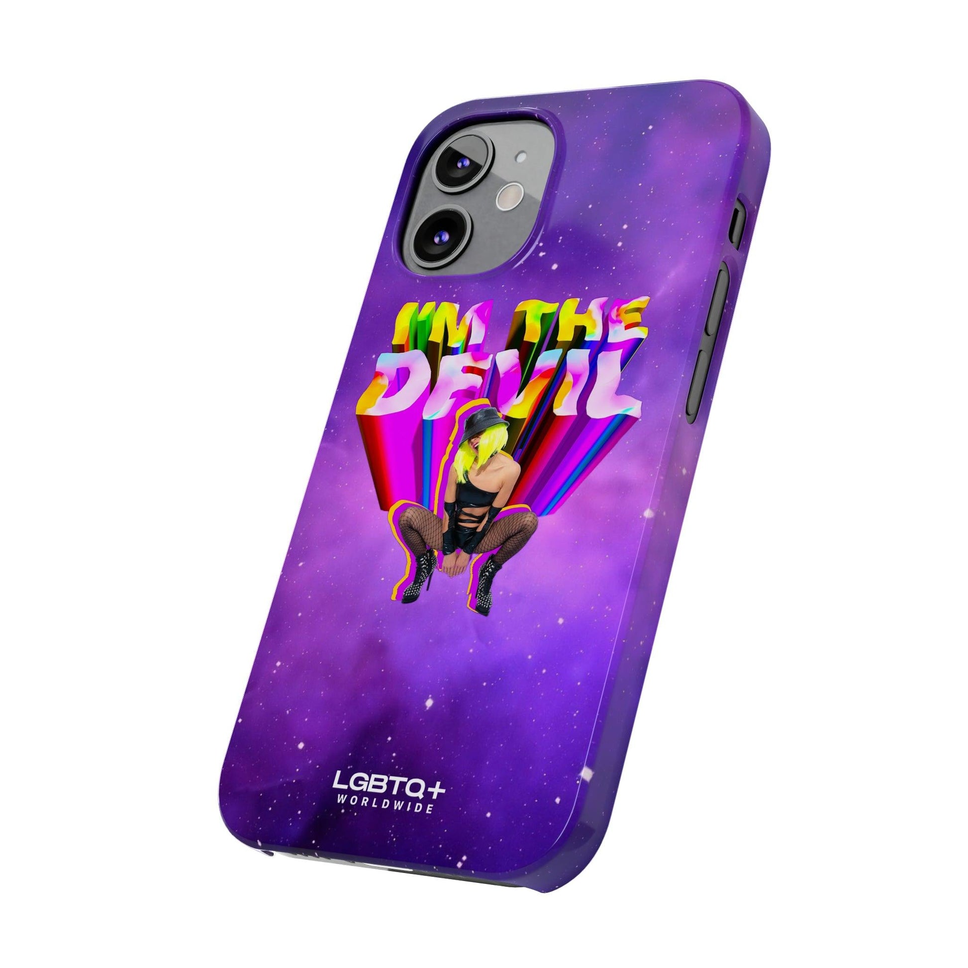 LGBTQWorldwide - ,,I AM THE DEVIL" Handyhülle Accessories, Back-to-School, card, Glossy, iPhone, iPhone Cases, Phone accessory, Phone Cases, Samsung Cases, Slim lgbtq Bekleidung Accessoires unisex Zubehör