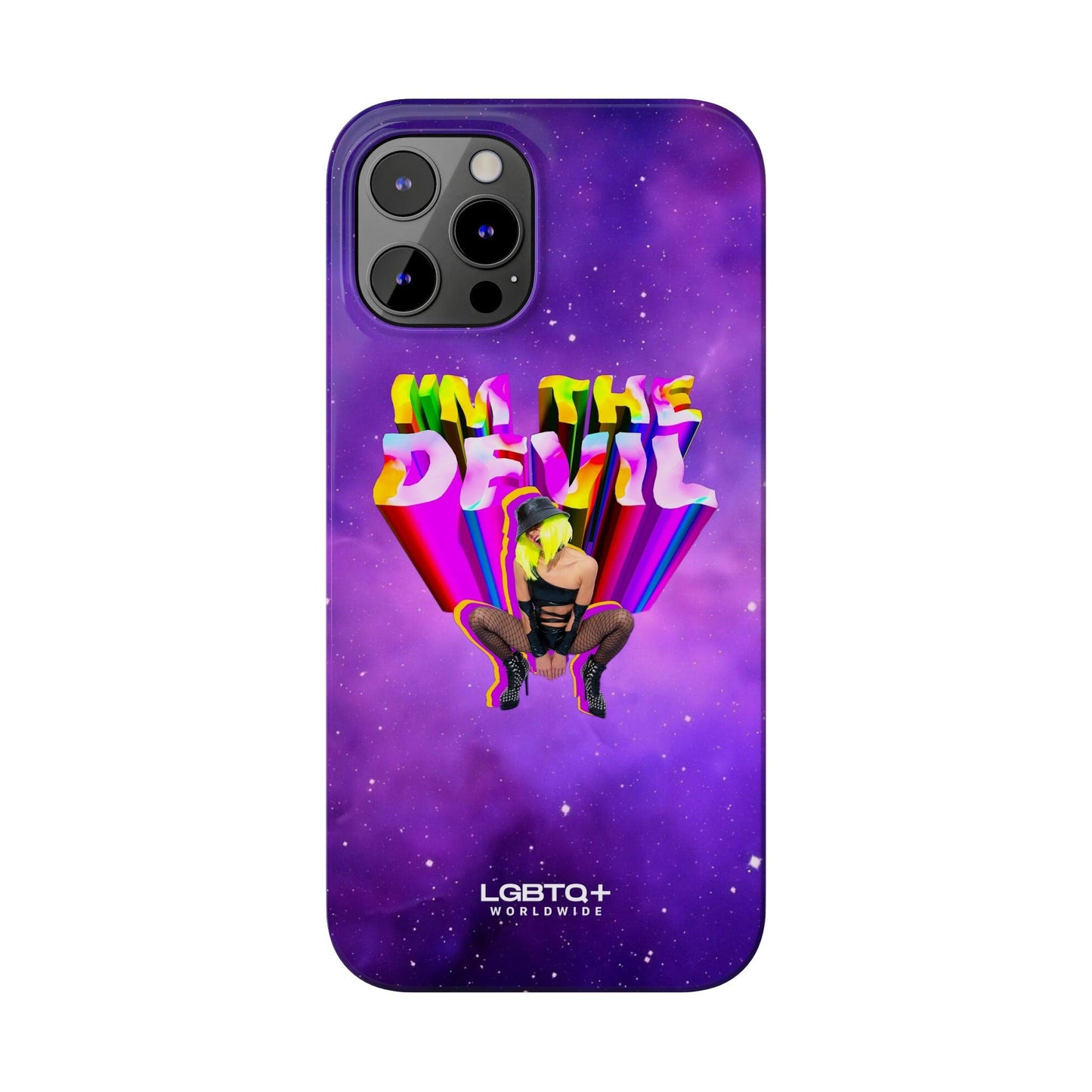 LGBTQWorldwide - ,,I AM THE DEVIL" Handyhülle Accessories, Back-to-School, card, Glossy, iPhone, iPhone Cases, Phone accessory, Phone Cases, Samsung Cases, Slim lgbtq Bekleidung Accessoires unisex Zubehör