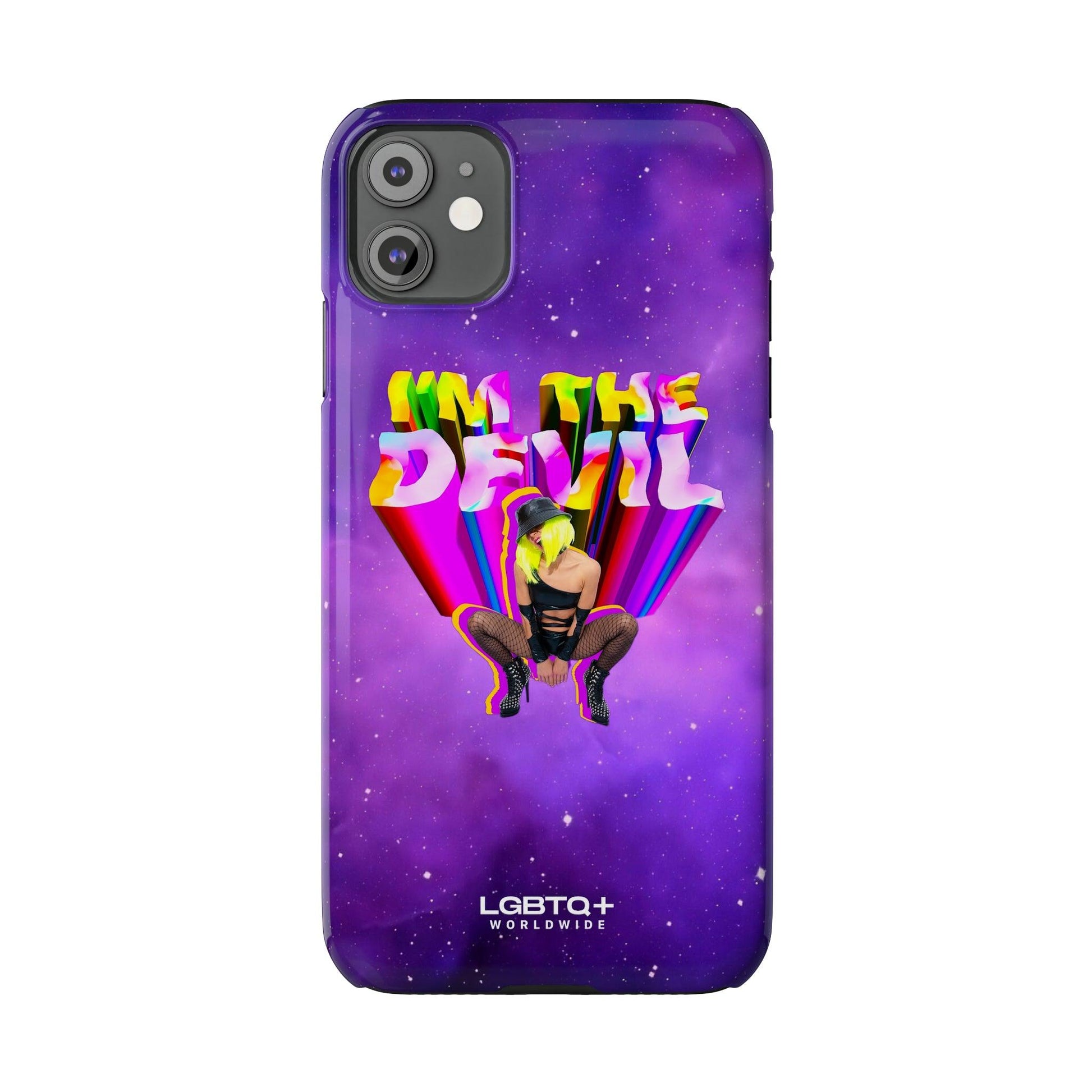 LGBTQWorldwide - ,,I AM THE DEVIL" Handyhülle Accessories, Back-to-School, card, Glossy, iPhone, iPhone Cases, Phone accessory, Phone Cases, Samsung Cases, Slim lgbtq Bekleidung Accessoires unisex Zubehör