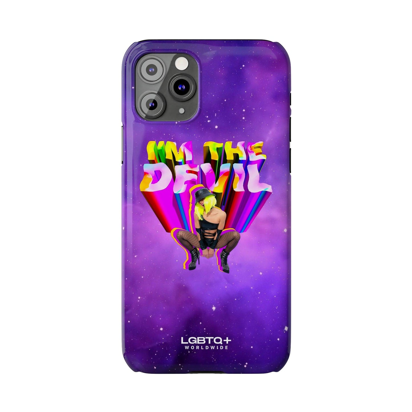 LGBTQWorldwide - ,,I AM THE DEVIL" Handyhülle Accessories, Back-to-School, card, Glossy, iPhone, iPhone Cases, Phone accessory, Phone Cases, Samsung Cases, Slim lgbtq Bekleidung Accessoires unisex Zubehör