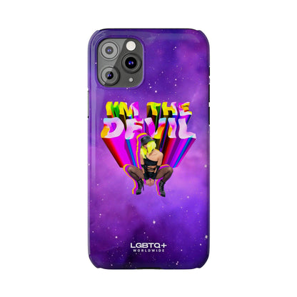 LGBTQWorldwide - ,,I AM THE DEVIL" Handyhülle Accessories, Back-to-School, card, Glossy, iPhone, iPhone Cases, Phone accessory, Phone Cases, Samsung Cases, Slim lgbtq Bekleidung Accessoires unisex Zubehör