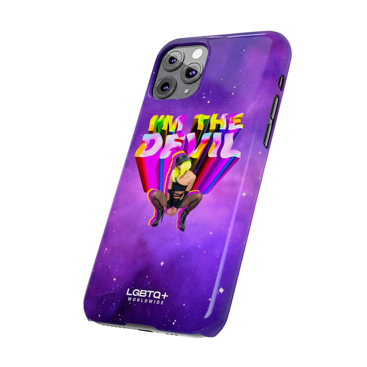 LGBTQWorldwide - ,,I AM THE DEVIL" Handyhülle Accessories, Back-to-School, card, Glossy, iPhone, iPhone Cases, Phone accessory, Phone Cases, Samsung Cases, Slim lgbtq Bekleidung Accessoires unisex Zubehör