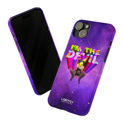 LGBTQWorldwide - ,,I AM THE DEVIL" Handyhülle Accessories, Back-to-School, card, Glossy, iPhone, iPhone Cases, Phone accessory, Phone Cases, Samsung Cases, Slim lgbtq Bekleidung Accessoires unisex Zubehör