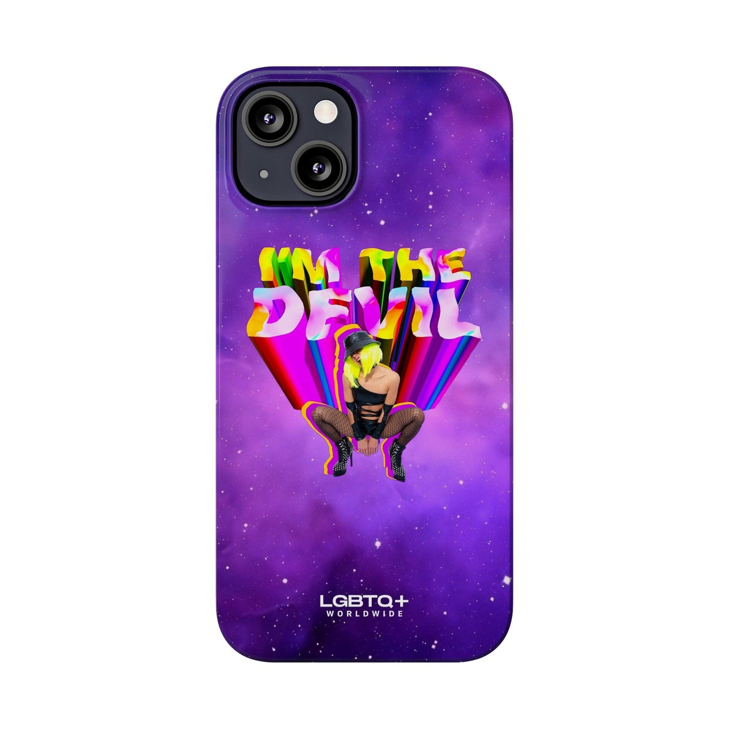 LGBTQWorldwide - ,,I AM THE DEVIL" Handyhülle Accessories, Back-to-School, card, Glossy, iPhone, iPhone Cases, Phone accessory, Phone Cases, Samsung Cases, Slim lgbtq Bekleidung Accessoires unisex Zubehör