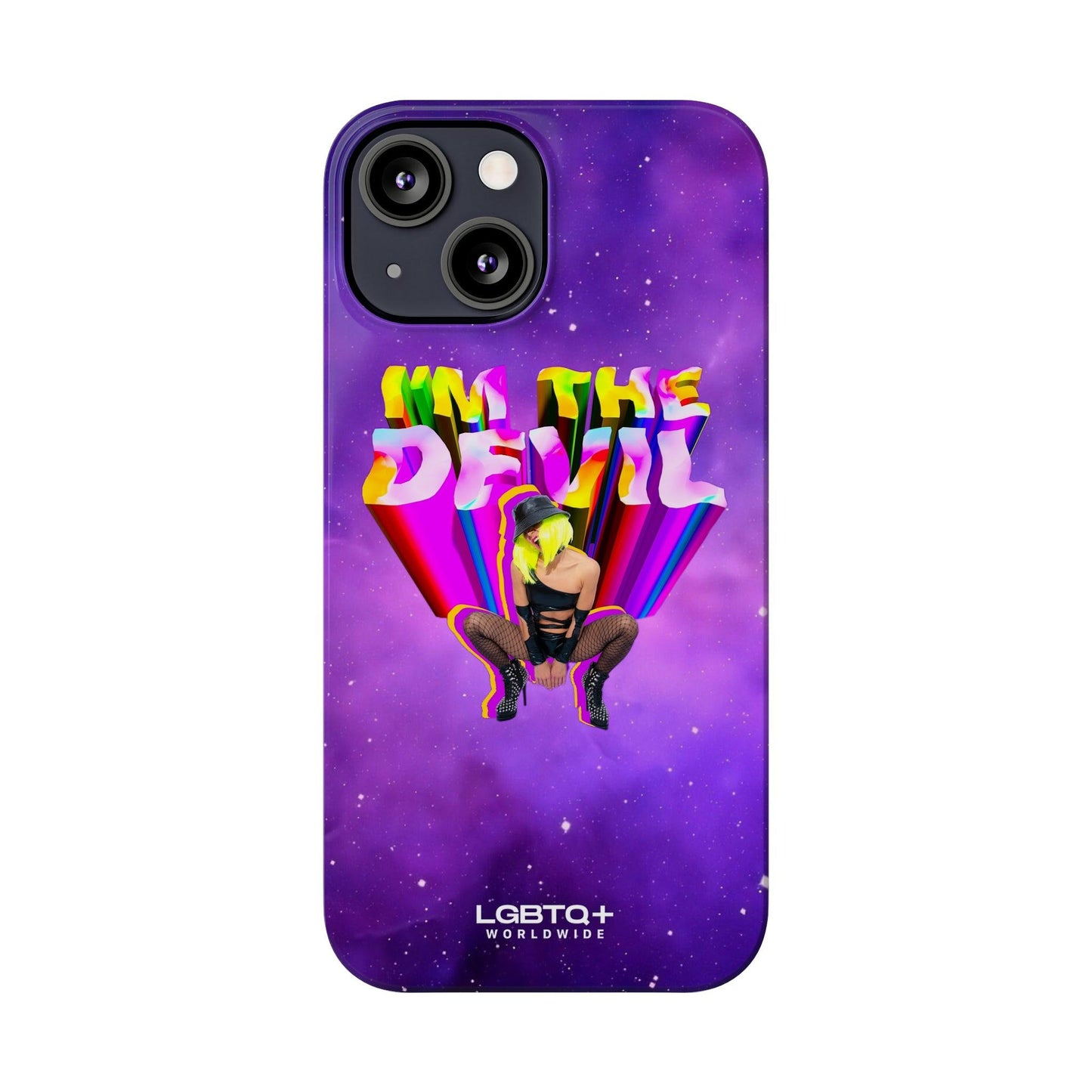 LGBTQWorldwide - ,,I AM THE DEVIL" Handyhülle Accessories, Back-to-School, card, Glossy, iPhone, iPhone Cases, Phone accessory, Phone Cases, Samsung Cases, Slim lgbtq Bekleidung Accessoires unisex Zubehör